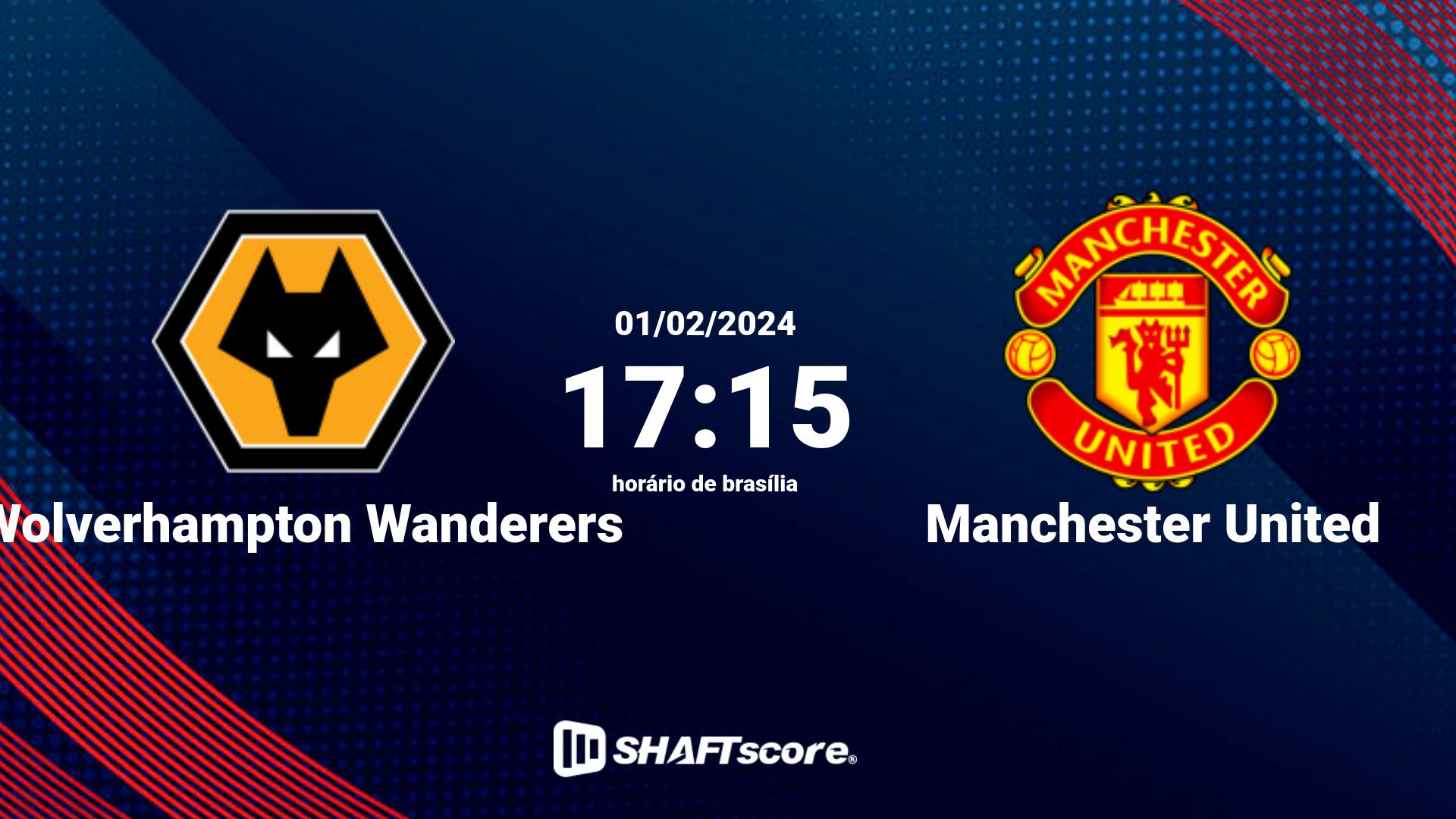 Estatísticas do jogo Wolverhampton Wanderers vs Manchester United 01.02 17:15