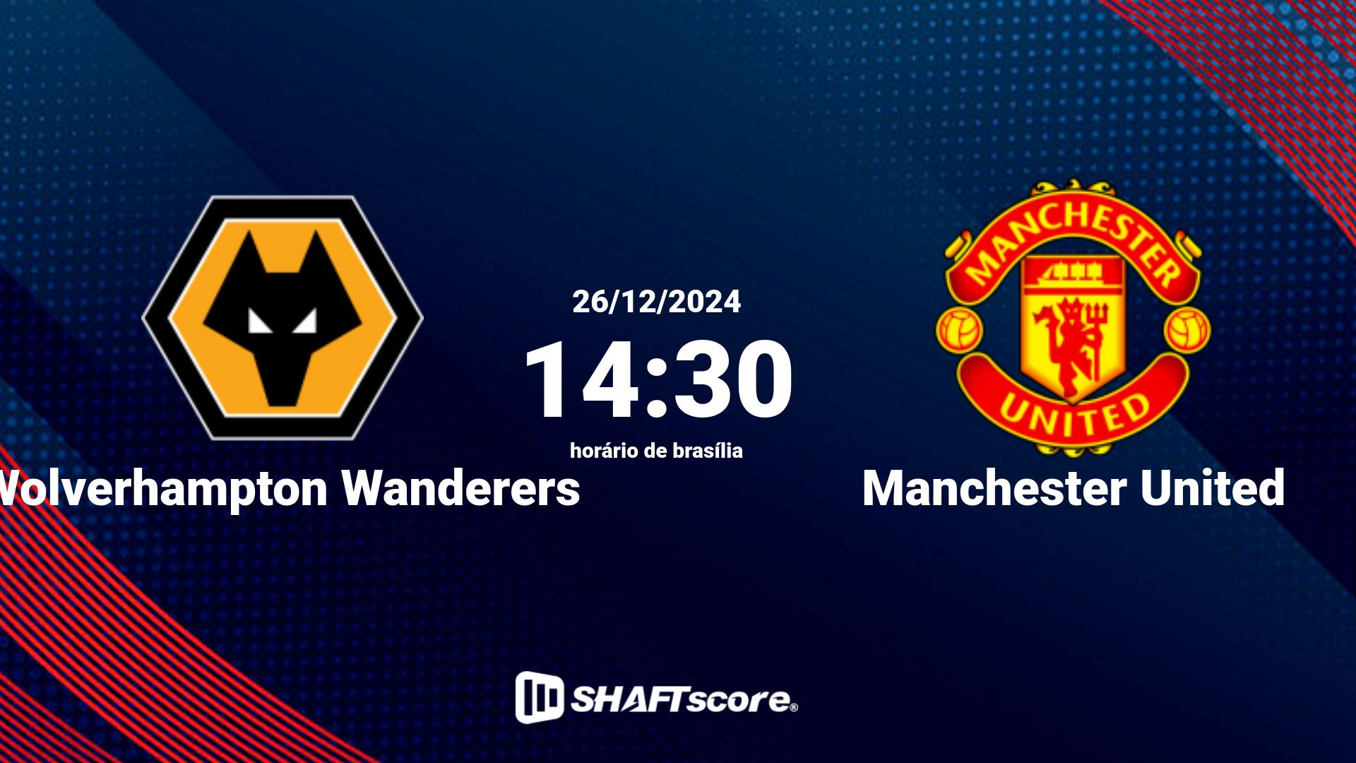 Estatísticas do jogo Wolverhampton Wanderers vs Manchester United 26.12 14:30