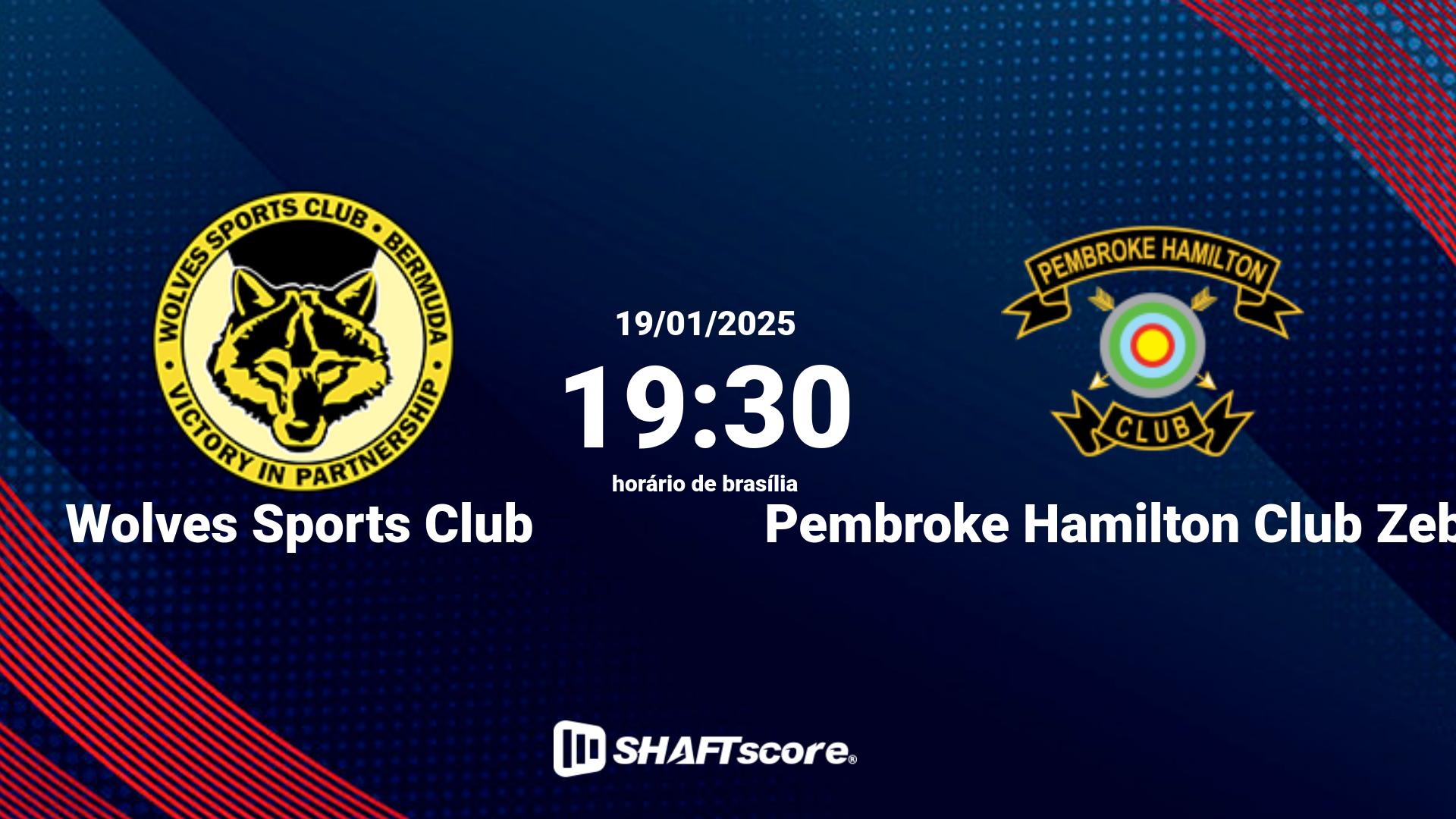 Estatísticas do jogo Wolves Sports Club vs Pembroke Hamilton Club Zebras 19.01 19:30