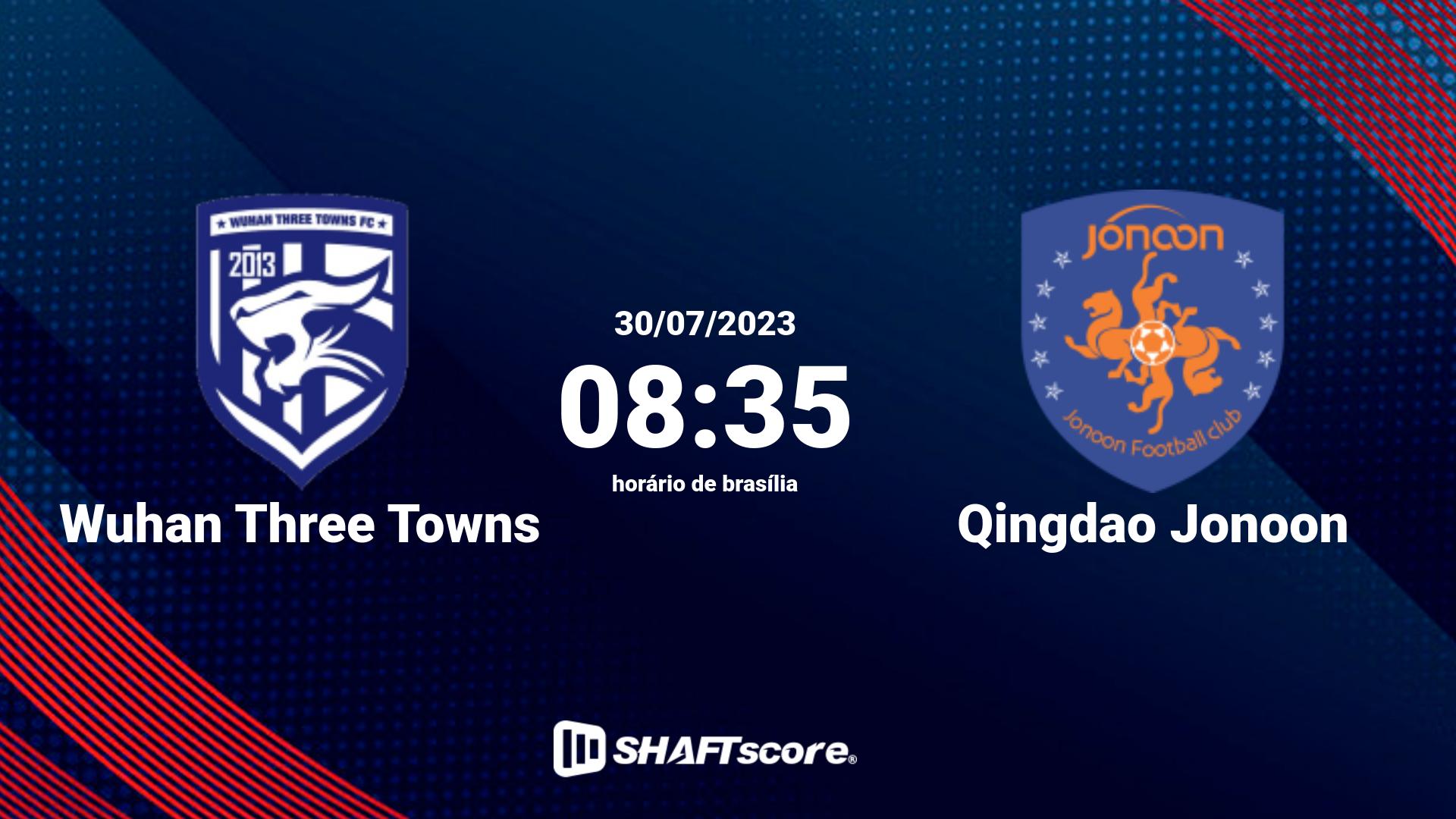 Estatísticas do jogo Wuhan Three Towns vs Qingdao Jonoon 30.07 08:35