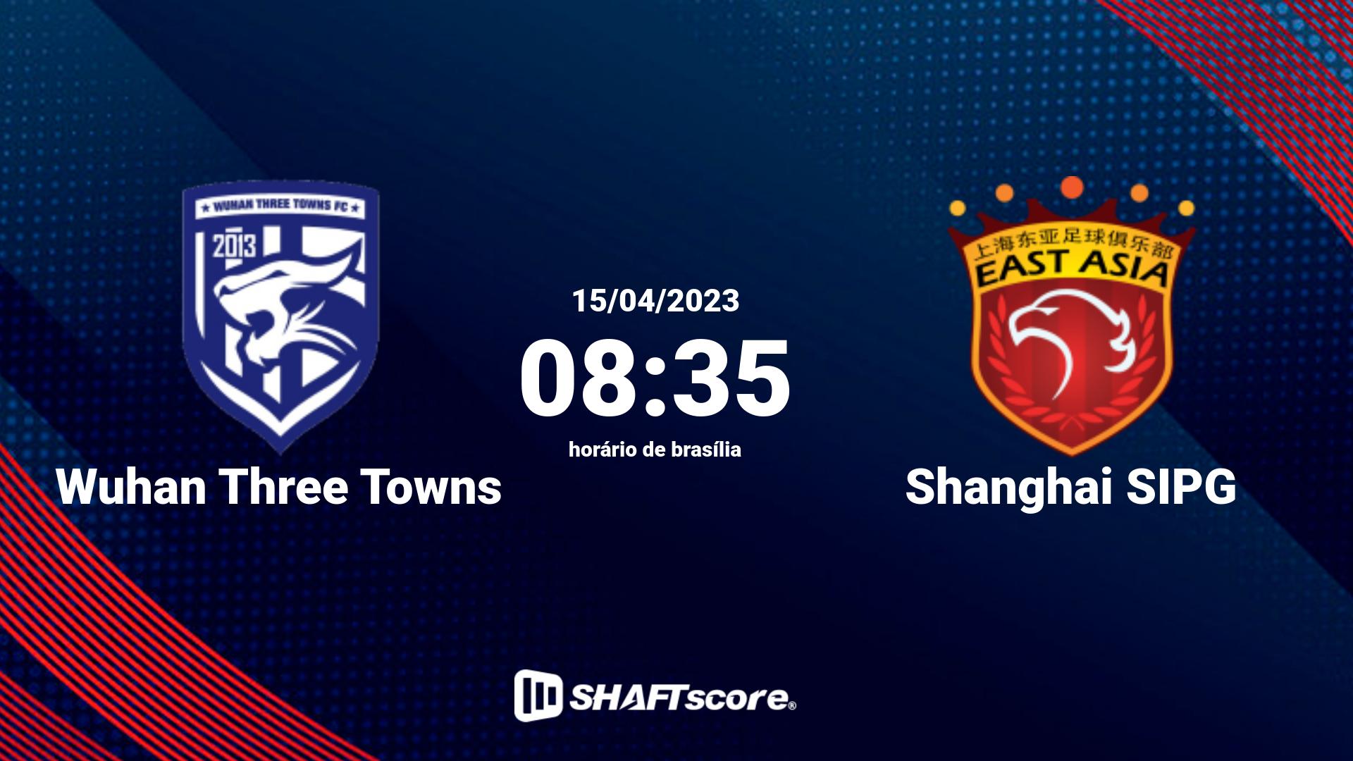 Estatísticas do jogo Wuhan Three Towns vs Shanghai SIPG 15.04 08:35