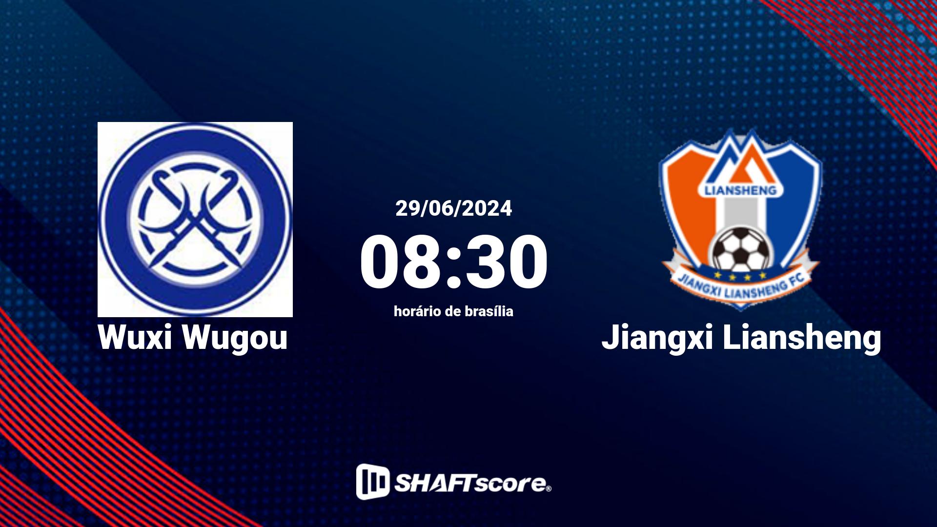 Estatísticas do jogo Wuxi Wugou vs Jiangxi Liansheng 29.06 08:30