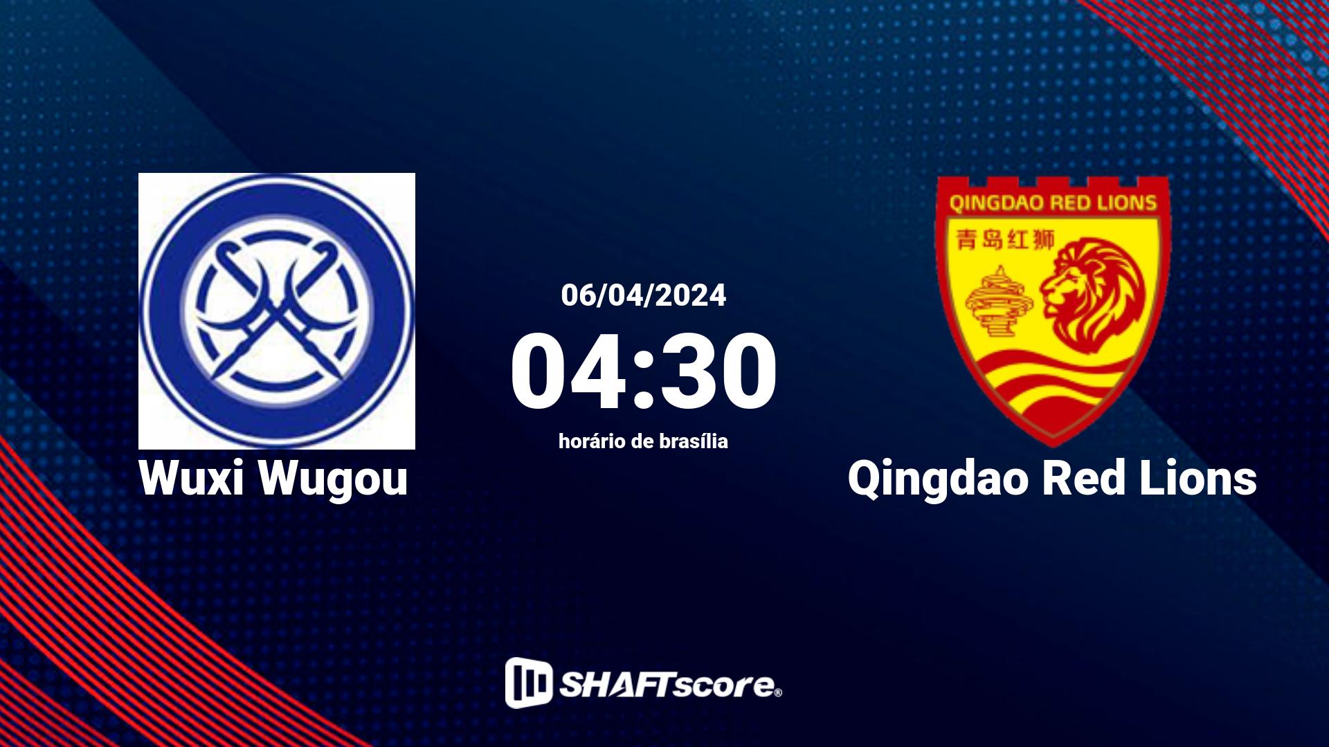 Estatísticas do jogo Wuxi Wugou vs Qingdao Red Lions 06.04 04:30