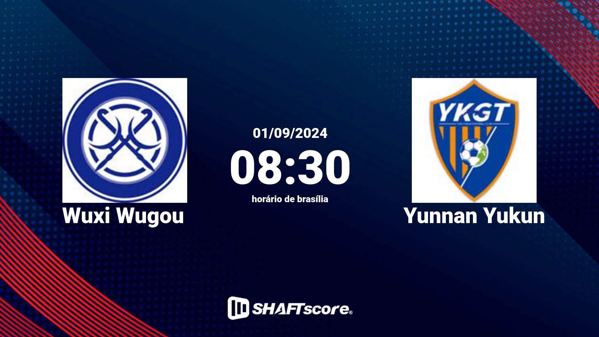 Estatísticas do jogo Wuxi Wugou vs Yunnan Yukun 01.09 08:30