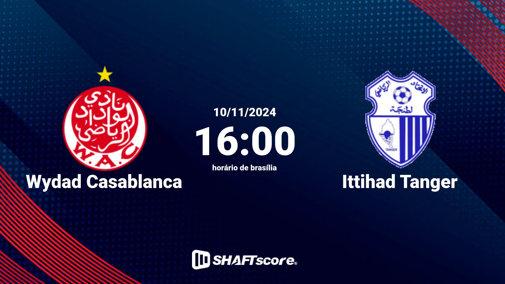 Estatísticas do jogo Wydad Casablanca vs Ittihad Tanger 10.11 16:00