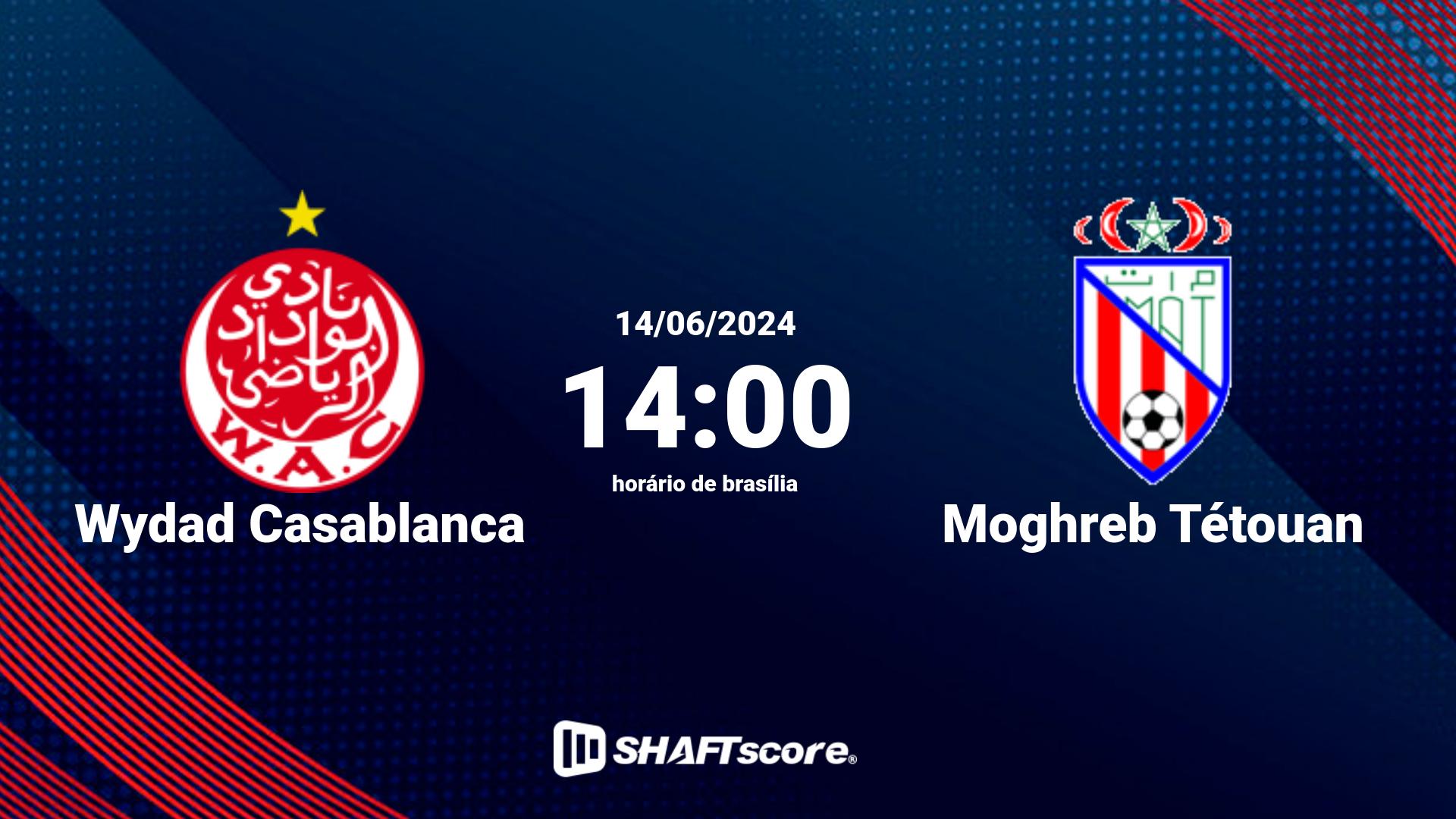 Estatísticas do jogo Wydad Casablanca vs Moghreb Tétouan 14.06 14:00