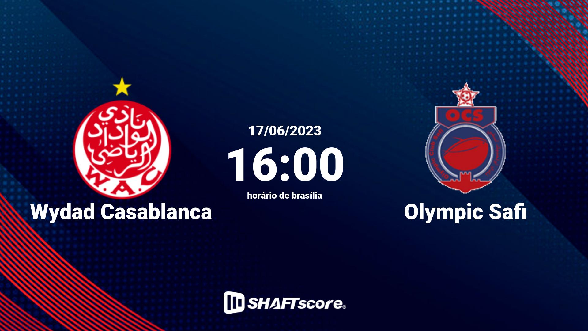 Estatísticas do jogo Wydad Casablanca vs Olympic Safi 17.06 16:00