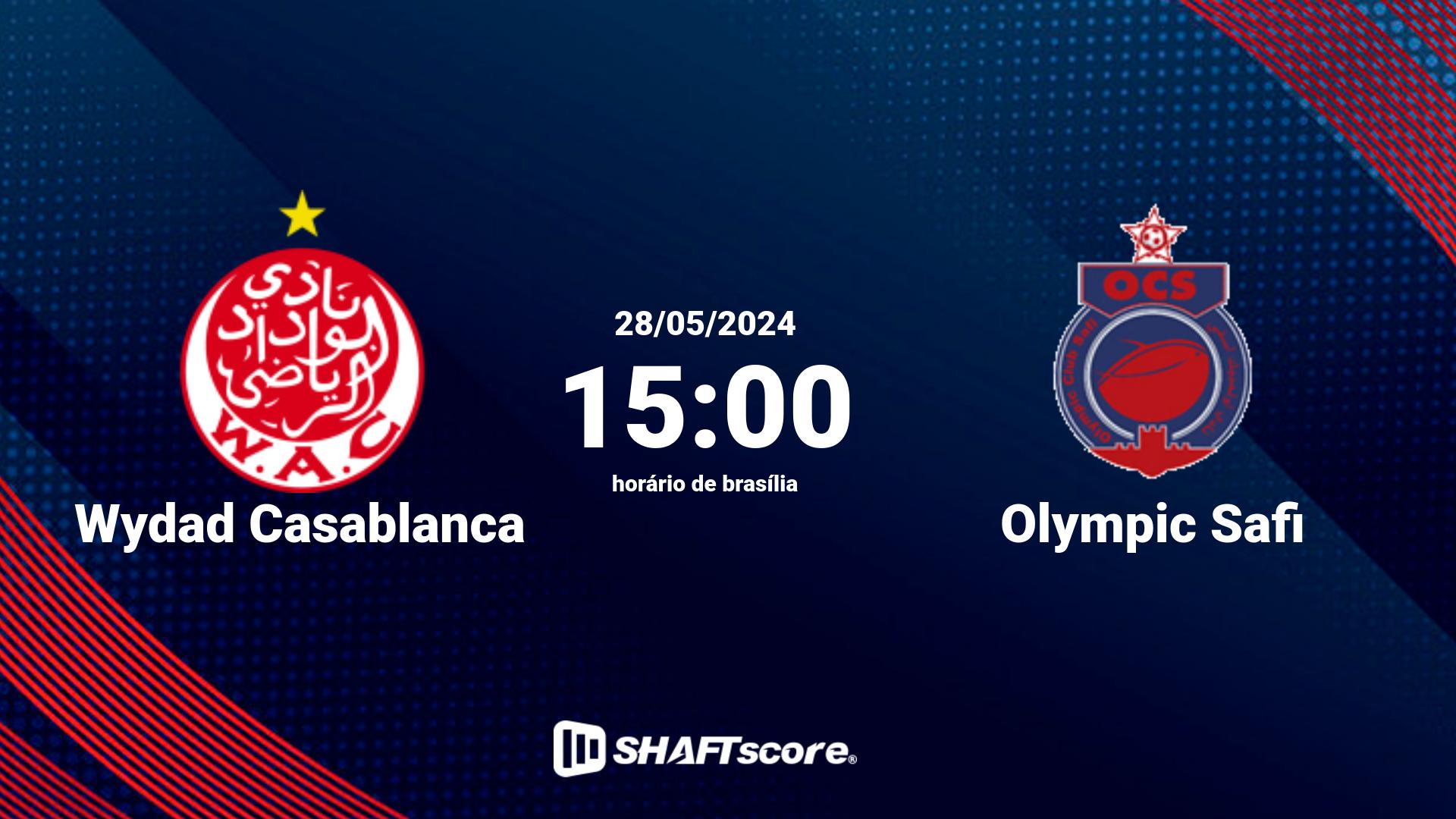 Estatísticas do jogo Wydad Casablanca vs Olympic Safi 28.05 15:00