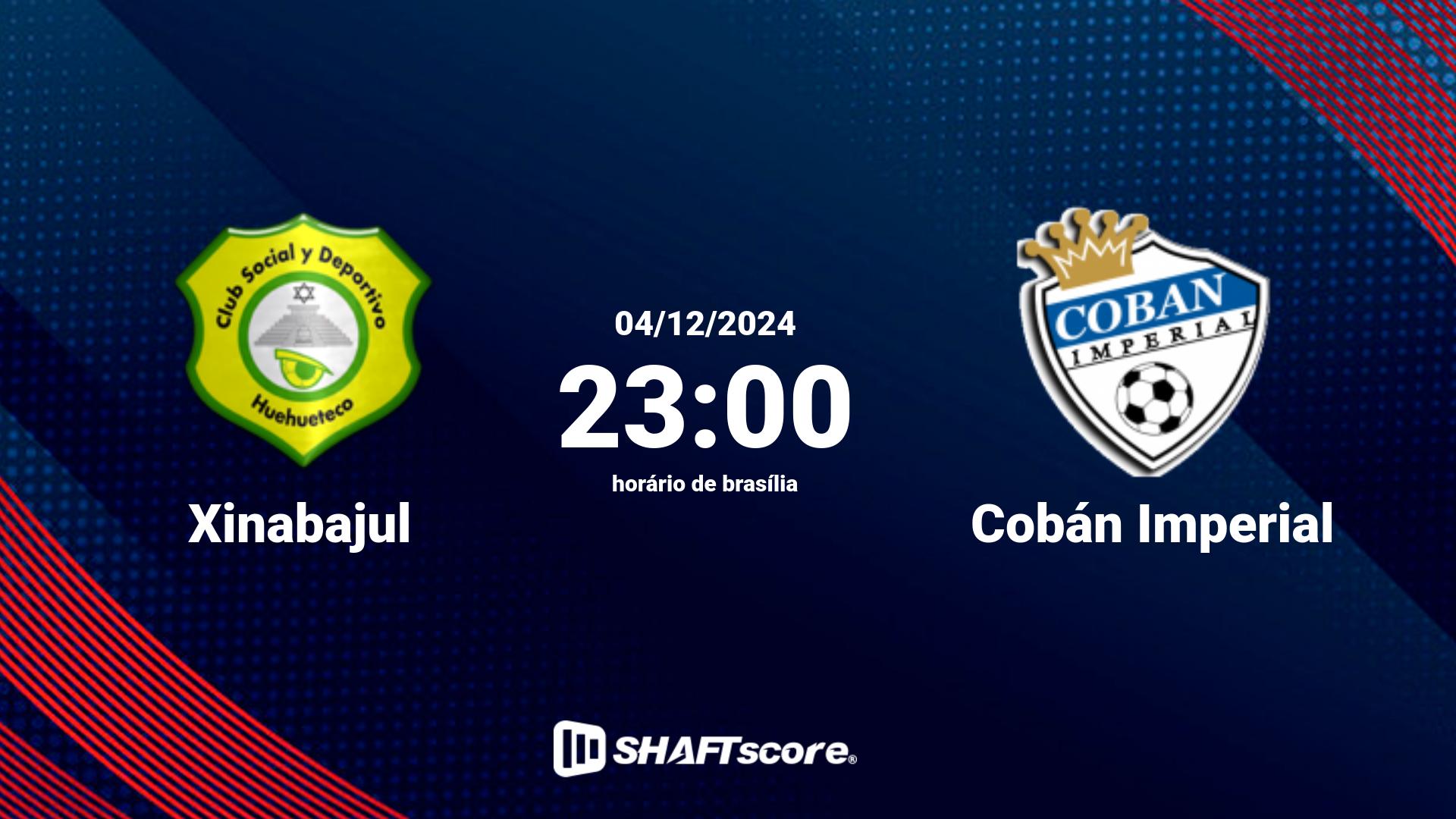 Estatísticas do jogo Xinabajul vs Cobán Imperial 04.12 23:00