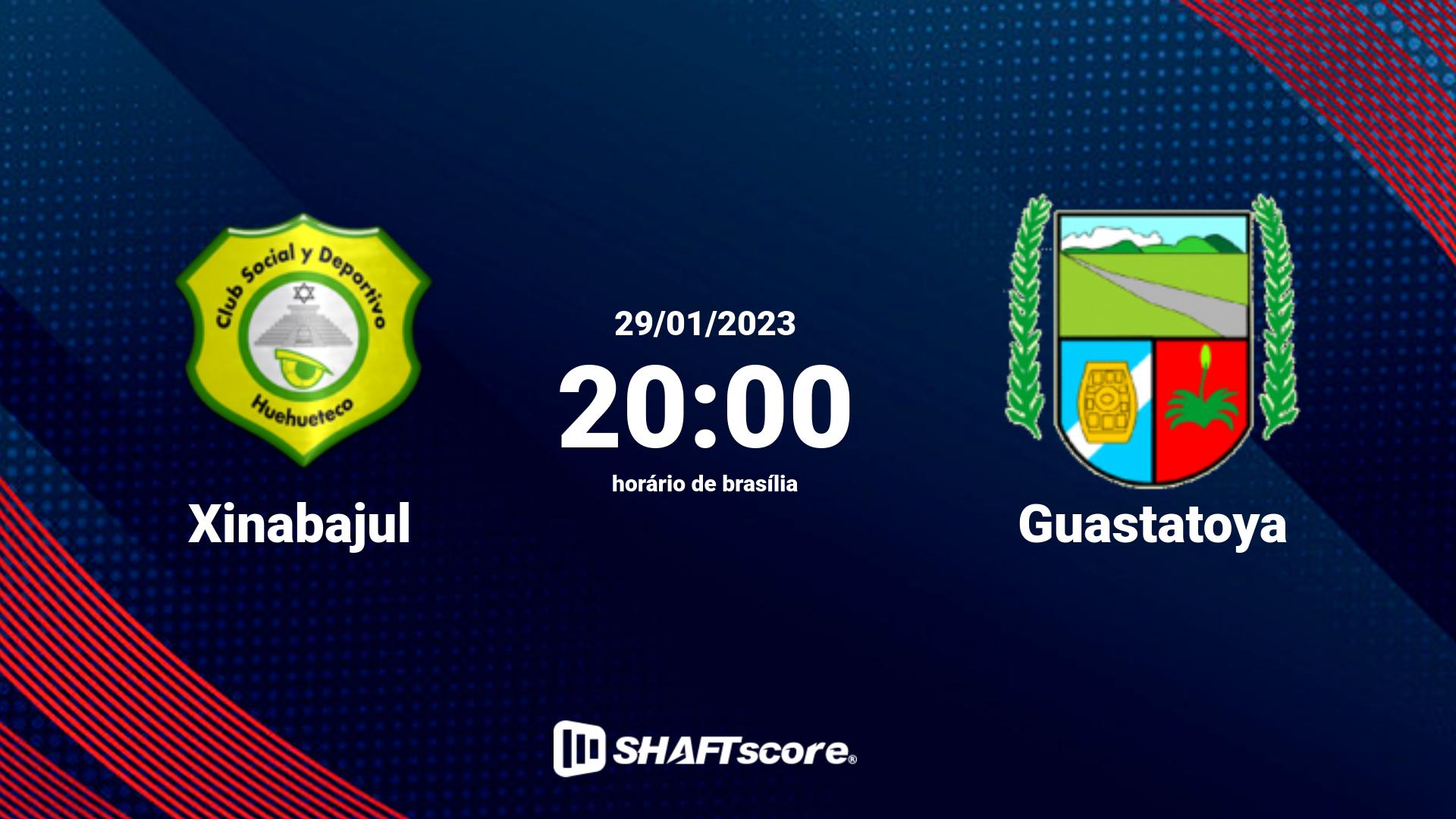 Estatísticas do jogo Xinabajul vs Guastatoya 29.01 20:00