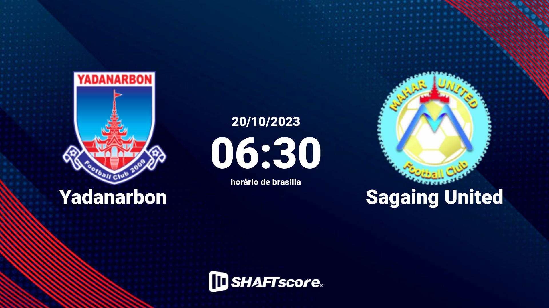 Estatísticas do jogo Yadanarbon vs Sagaing United 20.10 06:30