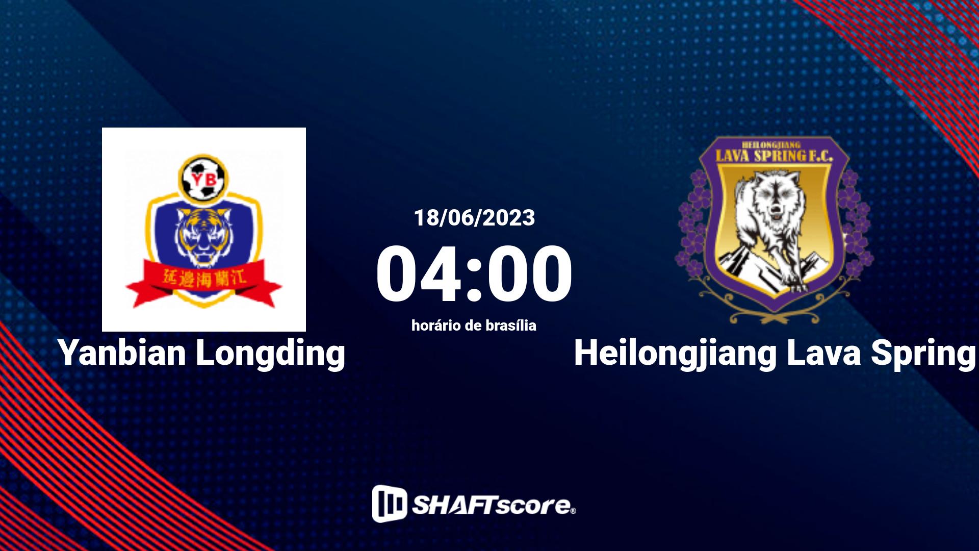 Estatísticas do jogo Yanbian Longding vs Heilongjiang Lava Spring 18.06 04:00