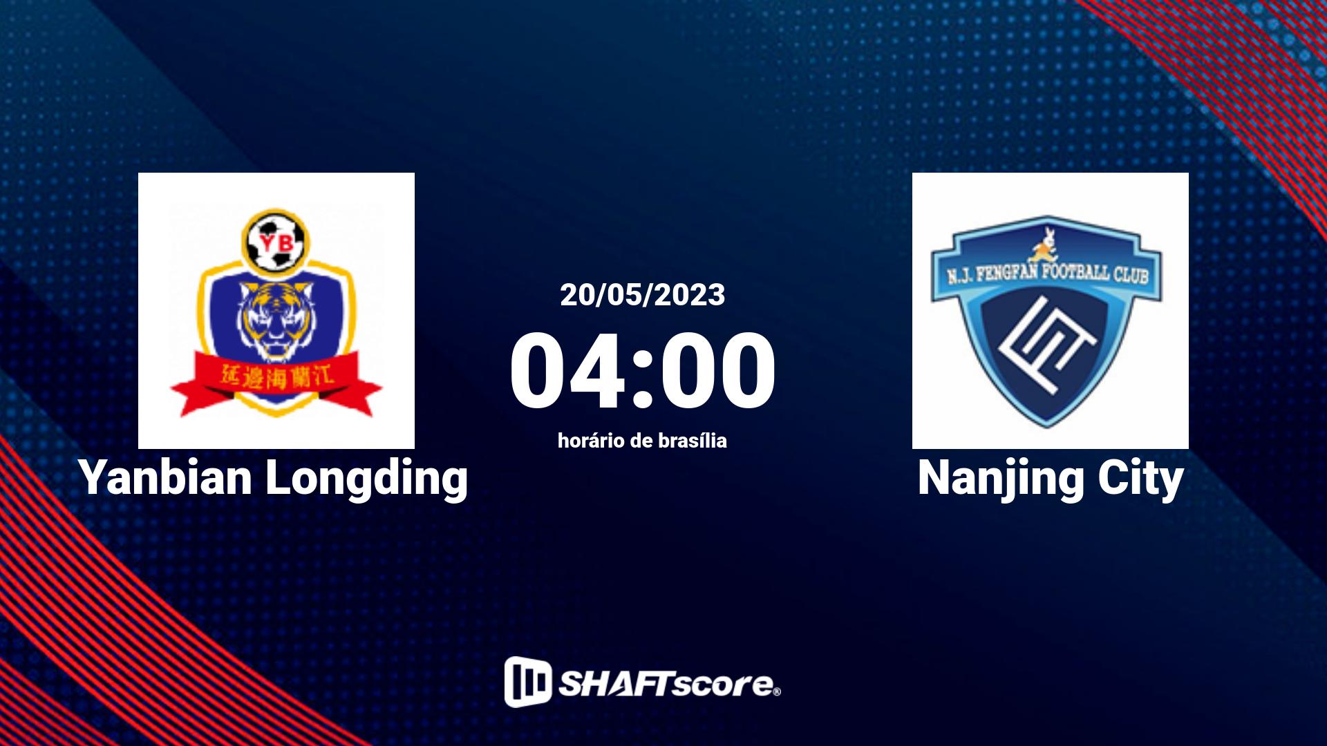 Estatísticas do jogo Yanbian Longding vs Nanjing City 20.05 04:00