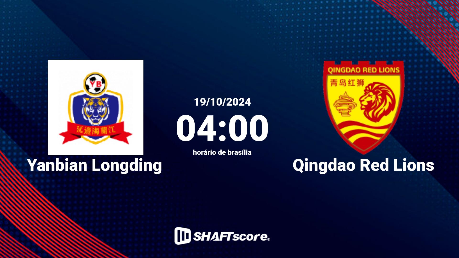 Estatísticas do jogo Yanbian Longding vs Qingdao Red Lions 19.10 04:00