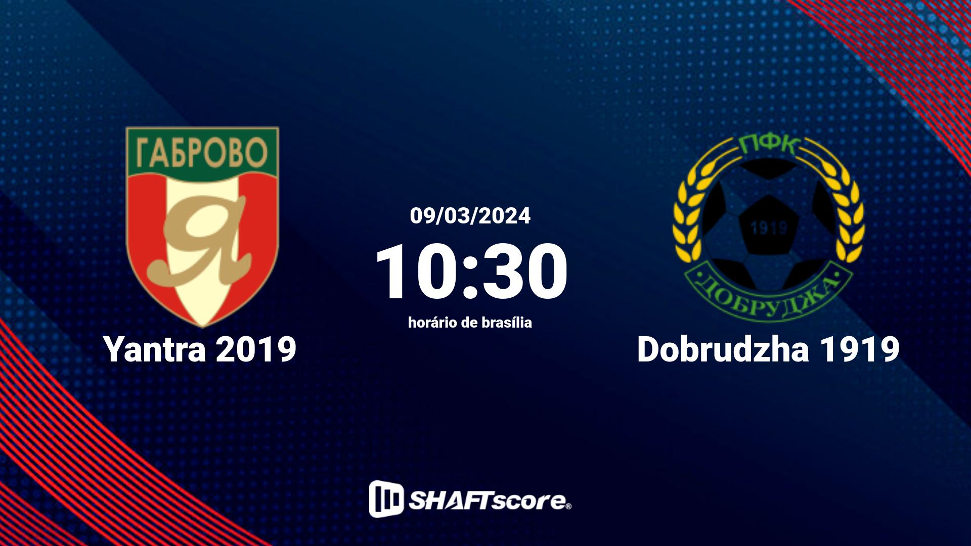 Estatísticas do jogo Yantra 2019 vs Dobrudzha 1919 09.03 10:30