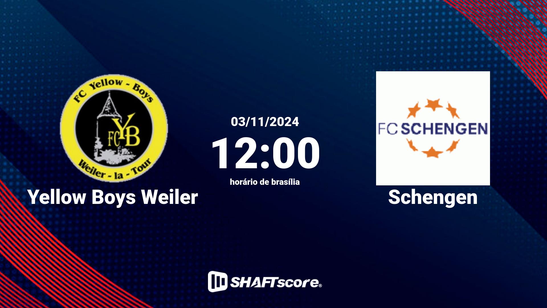 Estatísticas do jogo Yellow Boys Weiler vs Schengen 03.11 12:00