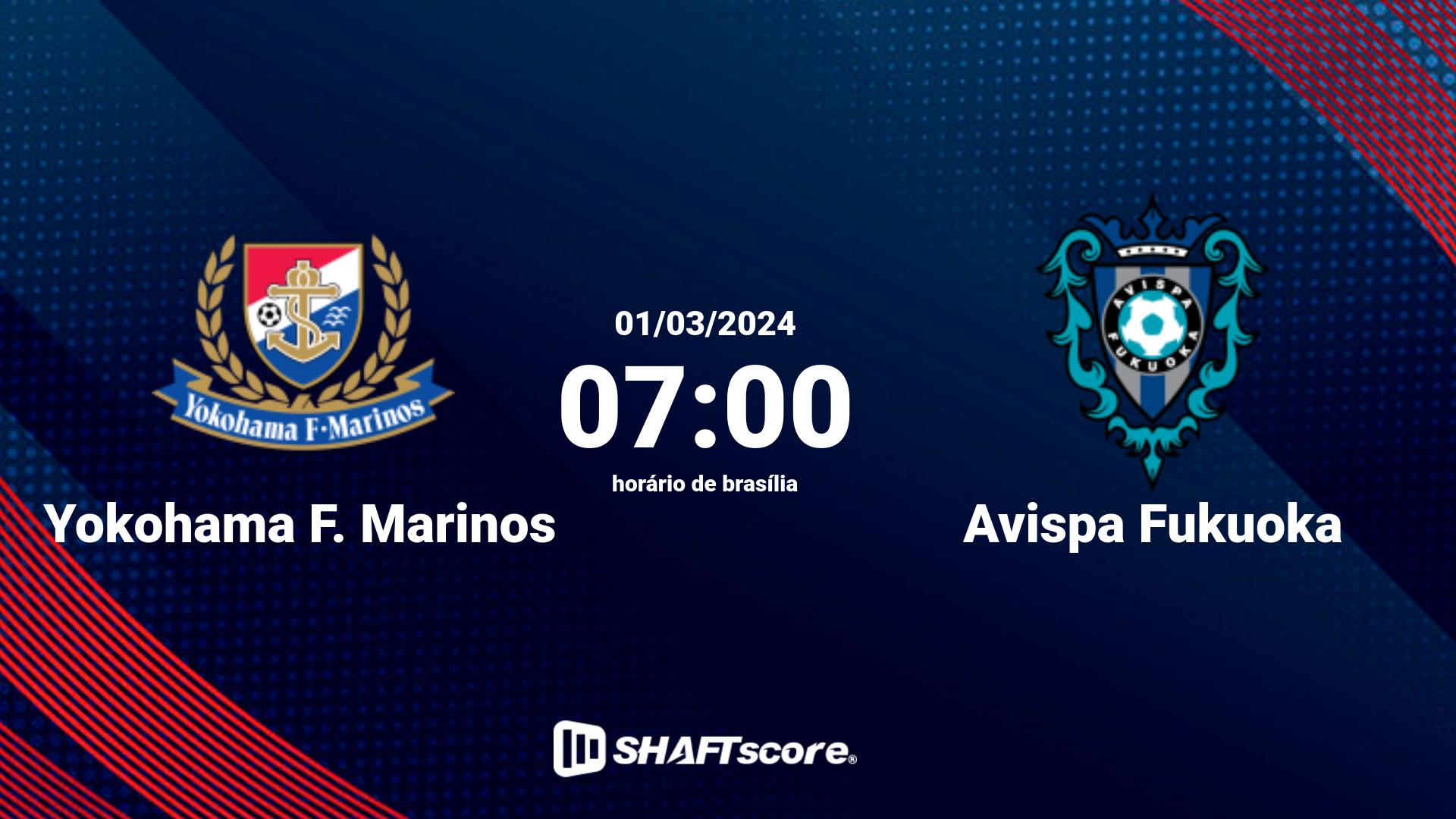 Estatísticas do jogo Yokohama F. Marinos vs Avispa Fukuoka 01.03 07:00