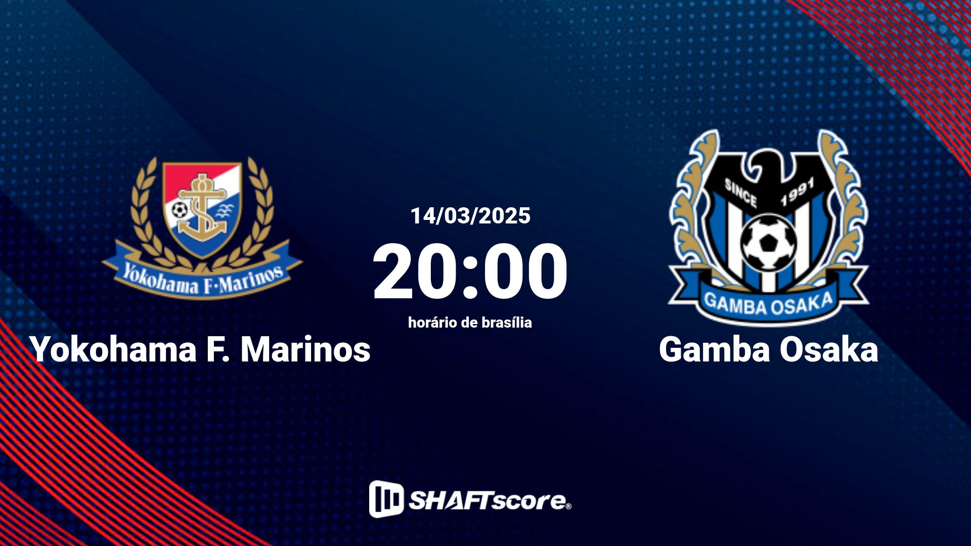 Estatísticas do jogo Yokohama F. Marinos vs Gamba Osaka 14.03 20:00