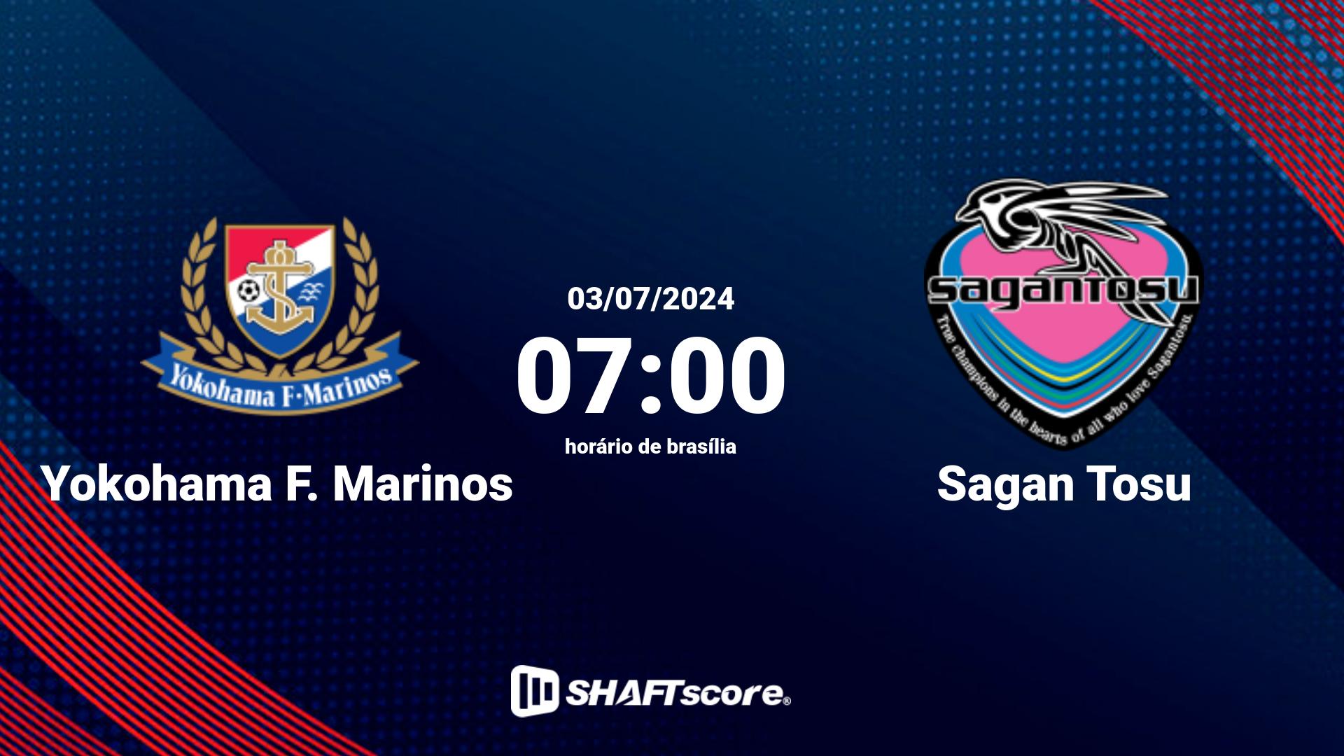 Estatísticas do jogo Yokohama F. Marinos vs Sagan Tosu 03.07 07:00