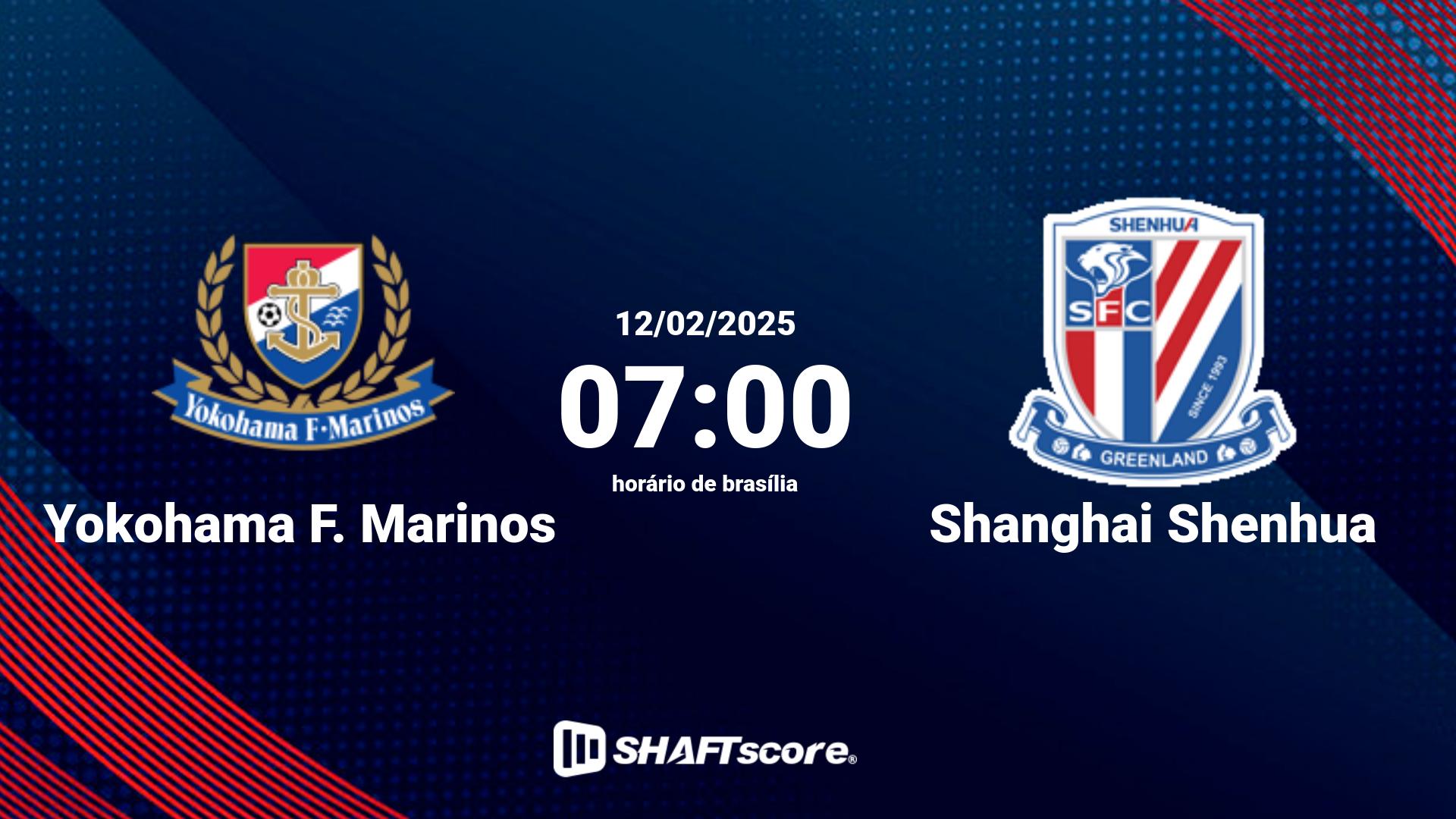 Estatísticas do jogo Yokohama F. Marinos vs Shanghai Shenhua 12.02 07:00