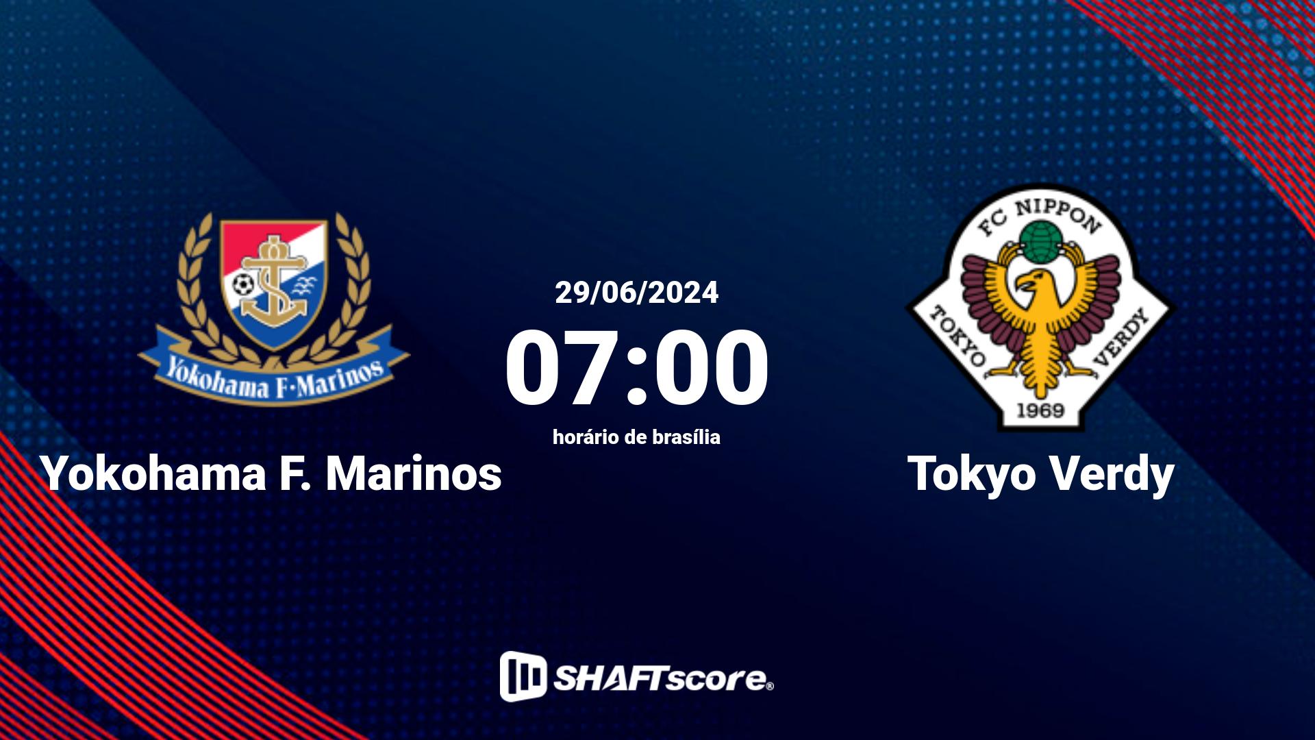 Estatísticas do jogo Yokohama F. Marinos vs Tokyo Verdy 29.06 07:00