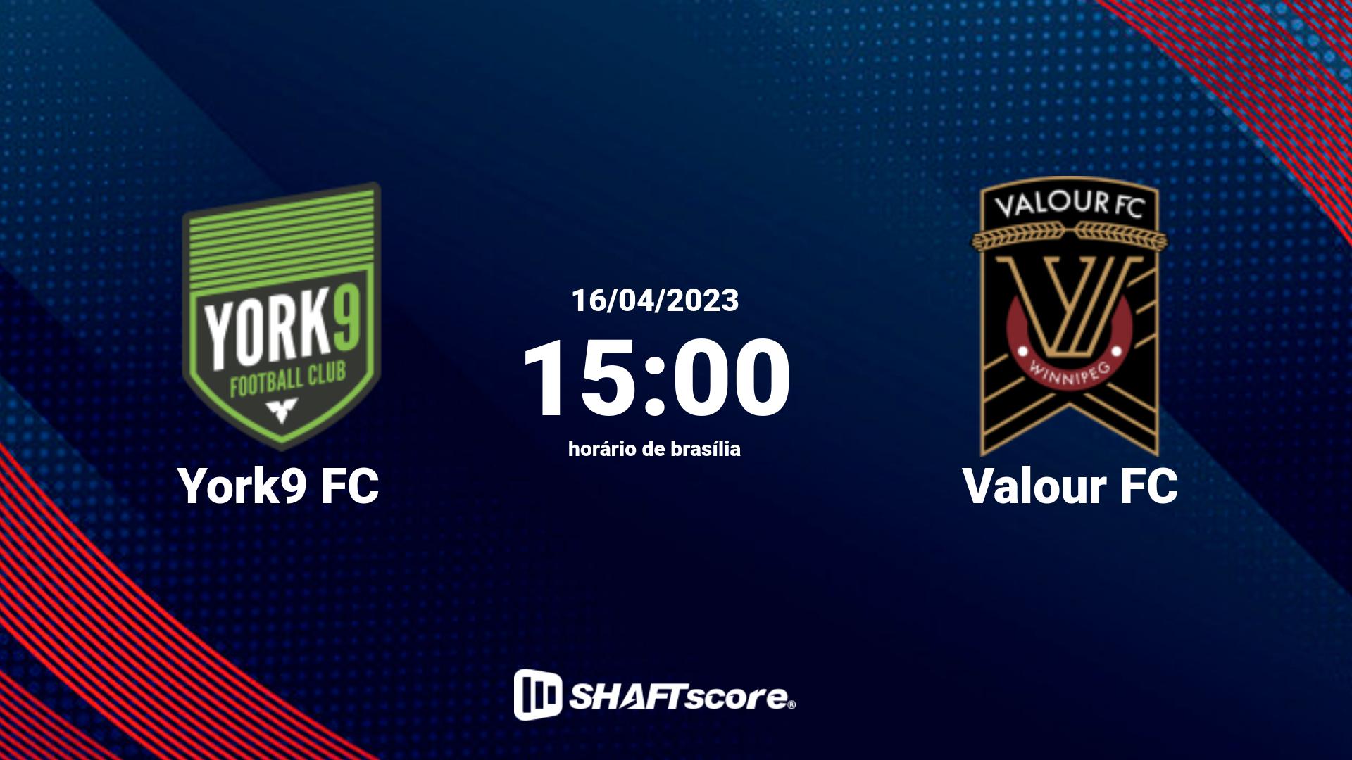 Estatísticas do jogo York9 FC vs Valour FC 16.04 15:00