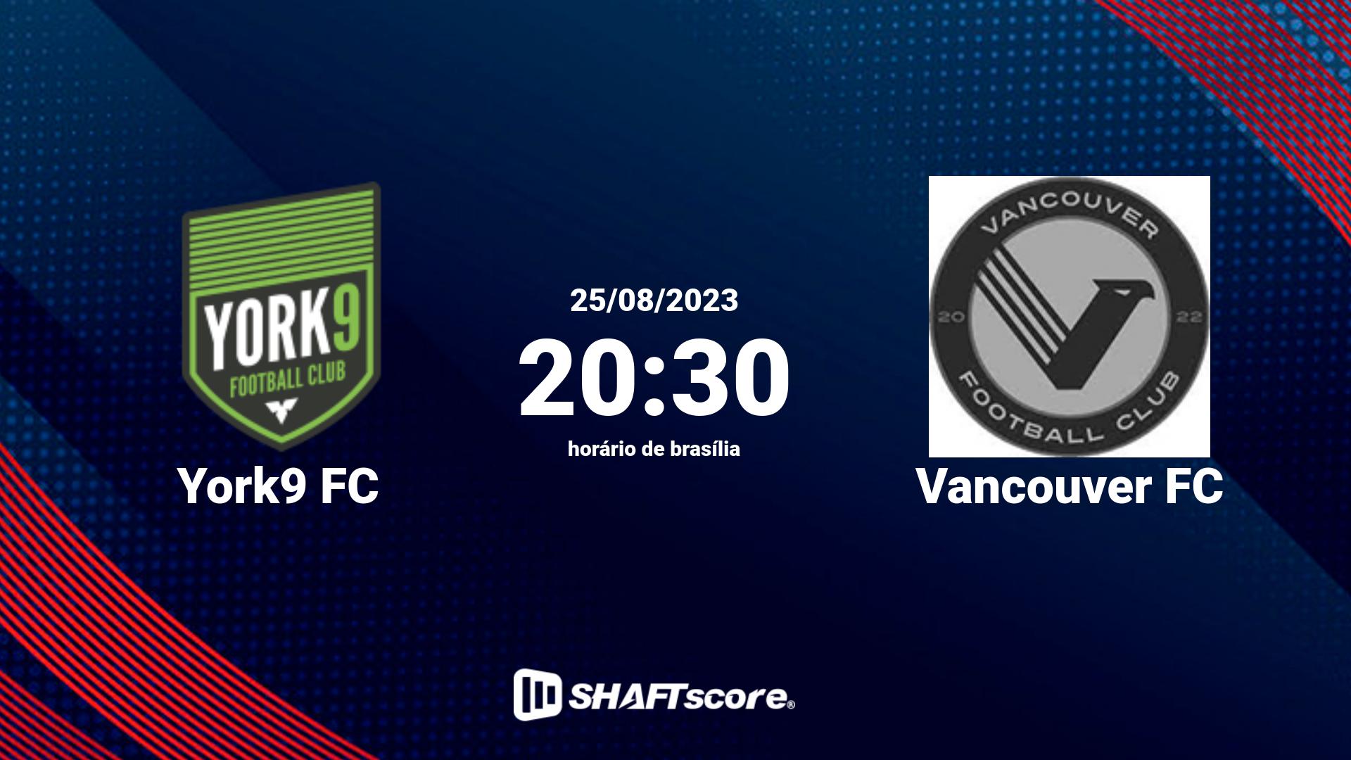 Estatísticas do jogo York9 FC vs Vancouver FC 25.08 20:30