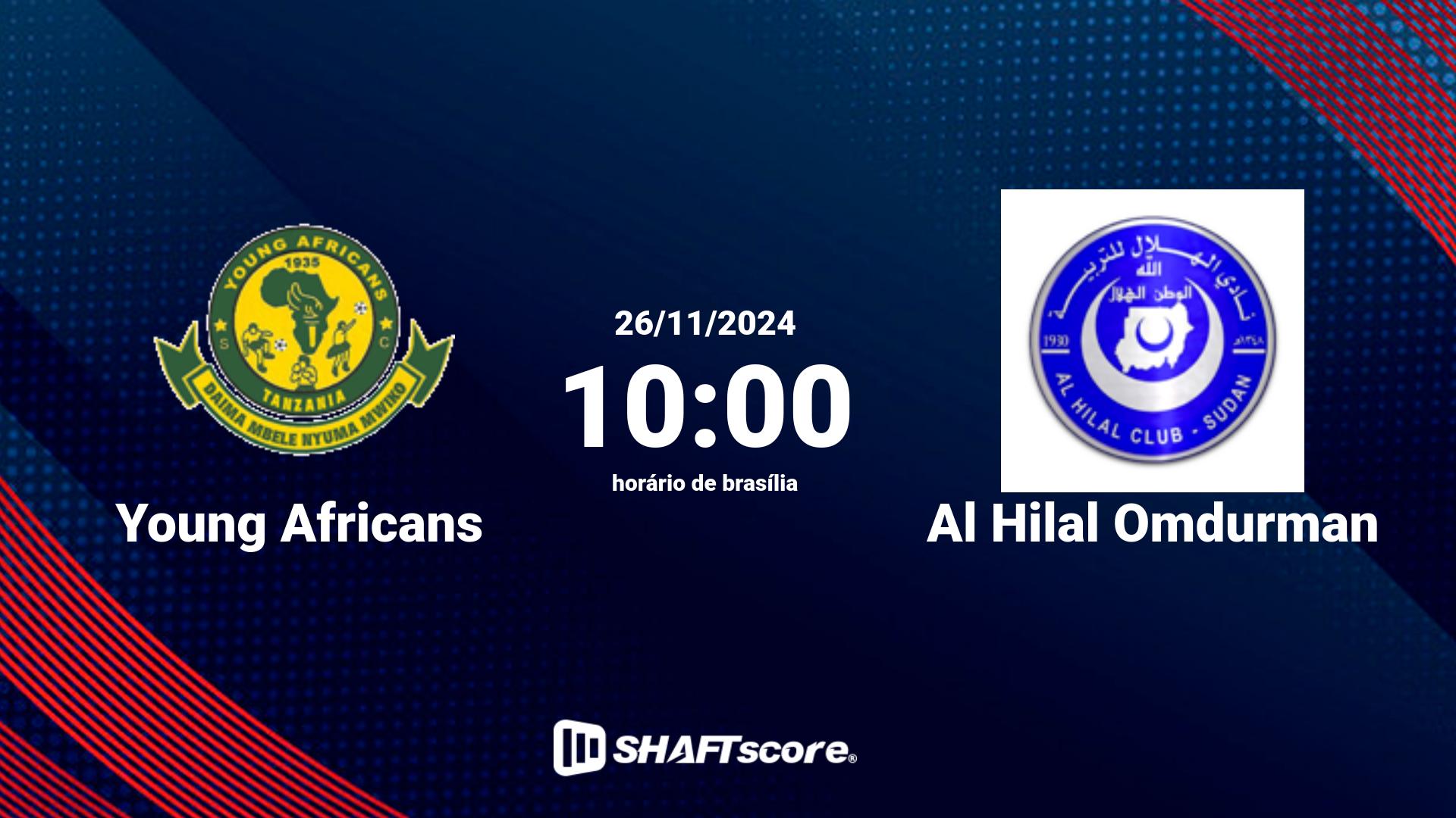 Estatísticas do jogo Young Africans vs Al Hilal Omdurman 26.11 10:00