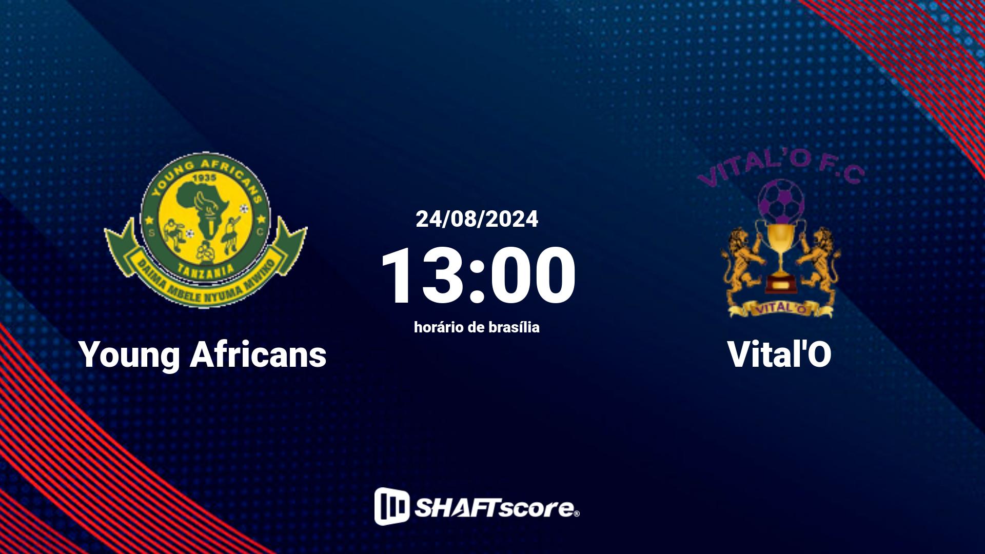 Estatísticas do jogo Young Africans vs Vital'O 24.08 13:00