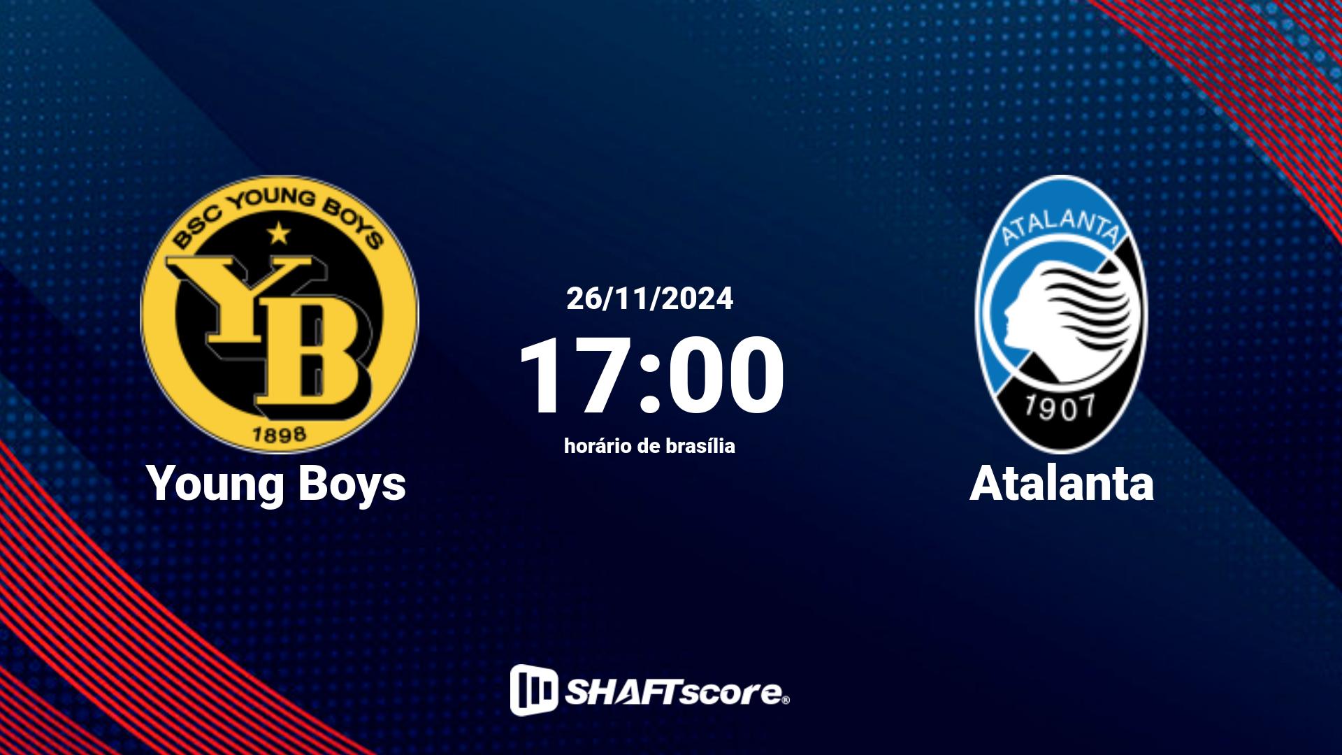 Estatísticas do jogo Young Boys vs Atalanta 26.11 17:00