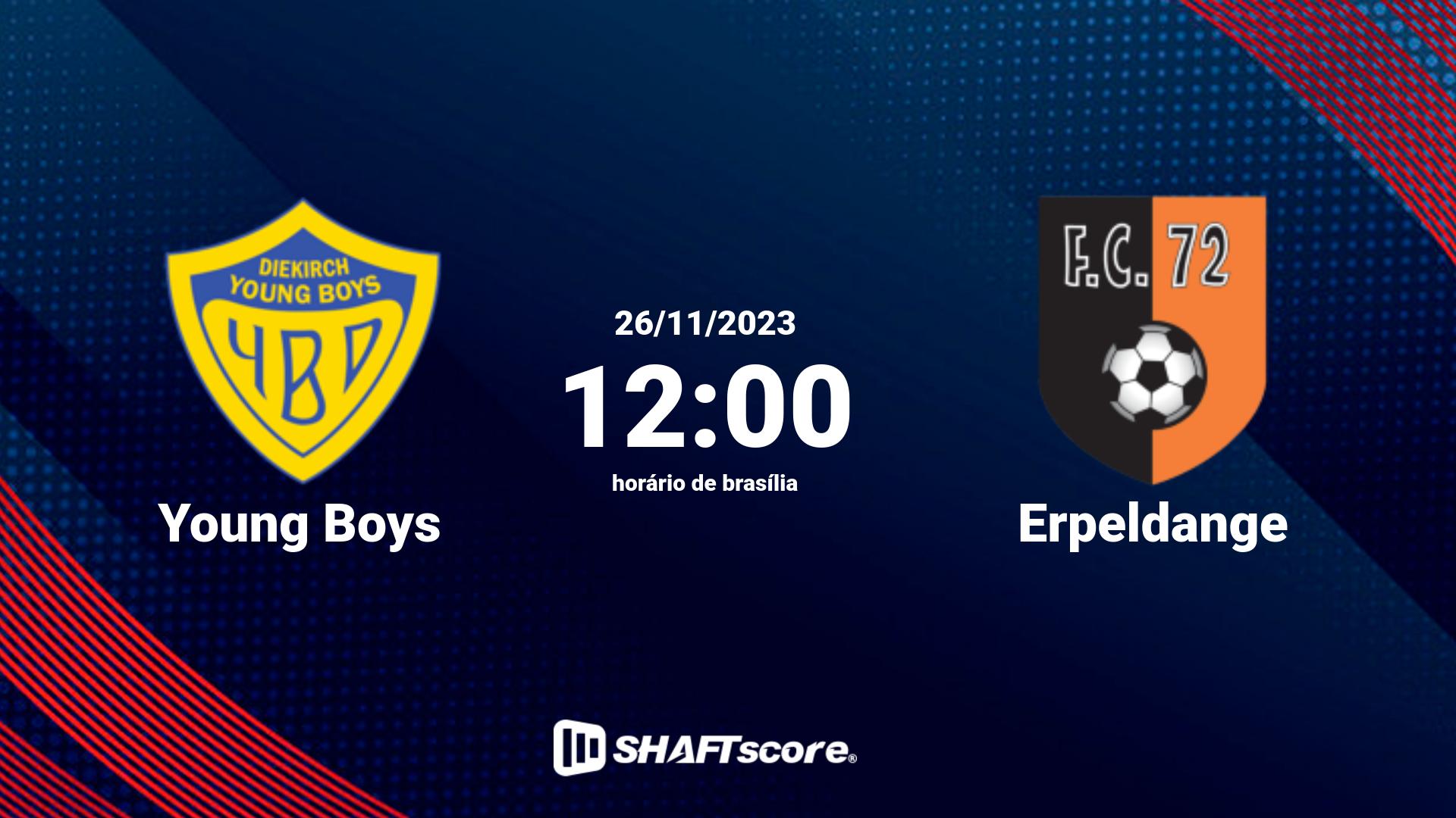 Estatísticas do jogo Young Boys vs Erpeldange 26.11 12:00