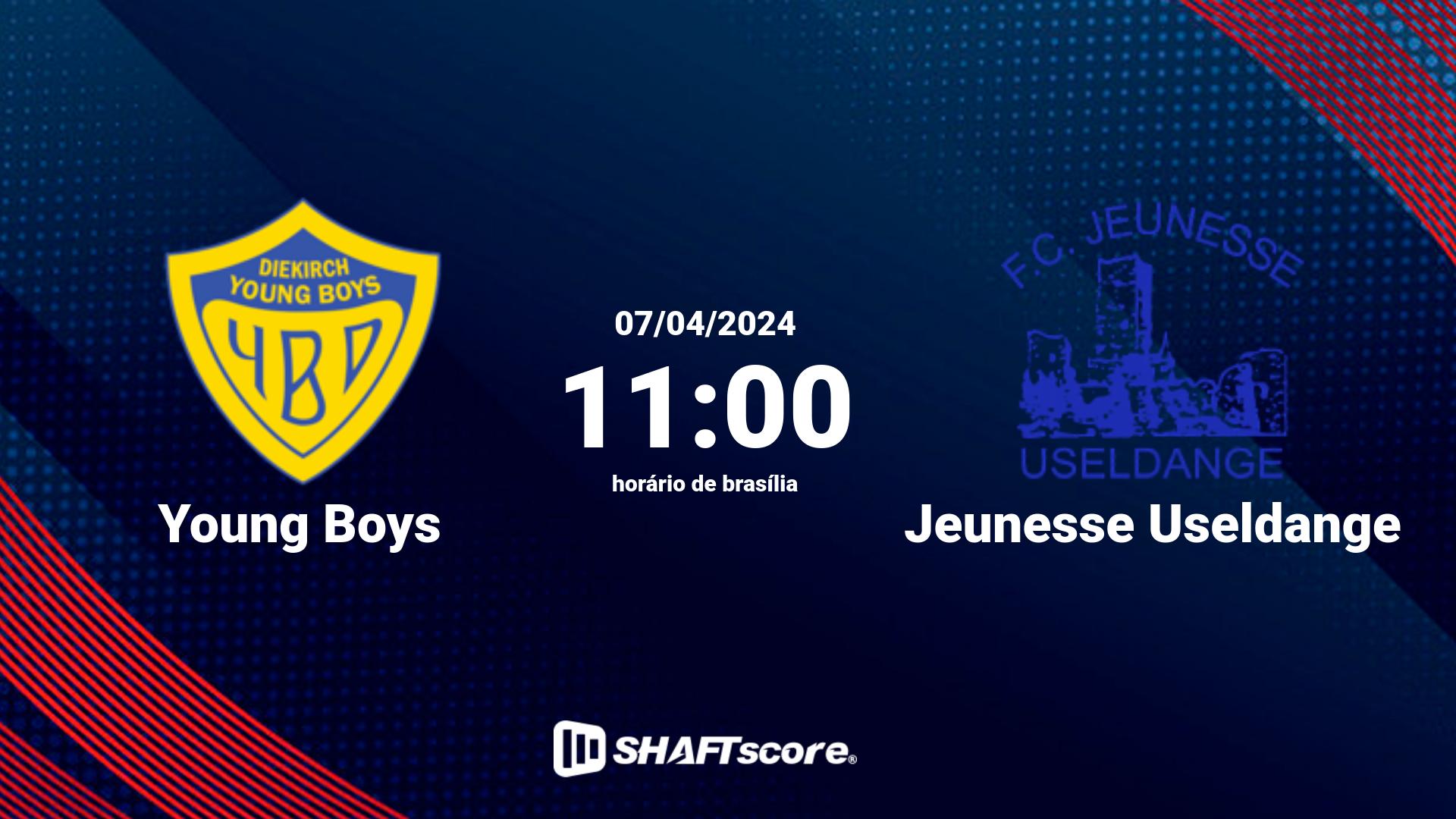 Estatísticas do jogo Young Boys vs Jeunesse Useldange 07.04 11:00