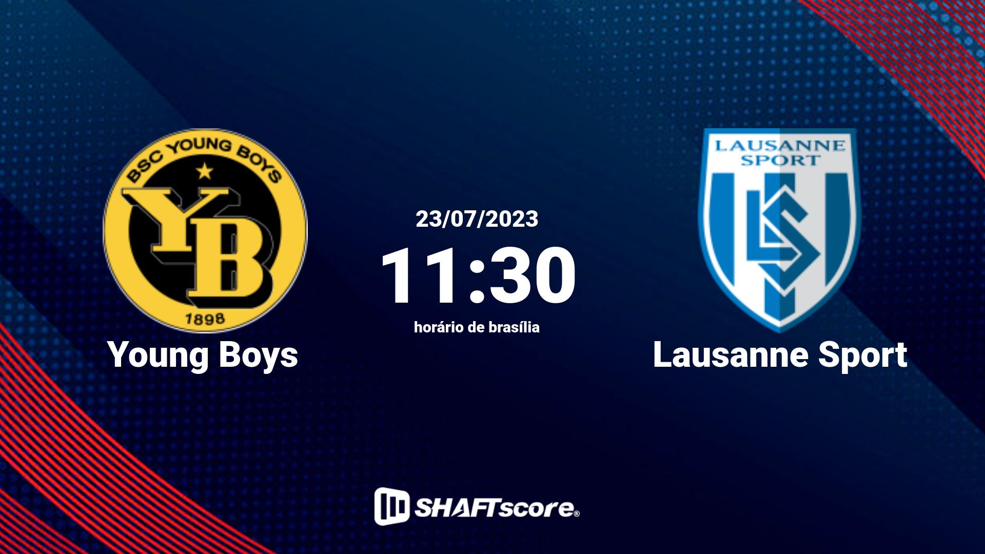 Estatísticas do jogo Young Boys vs Lausanne Sport 23.07 11:30