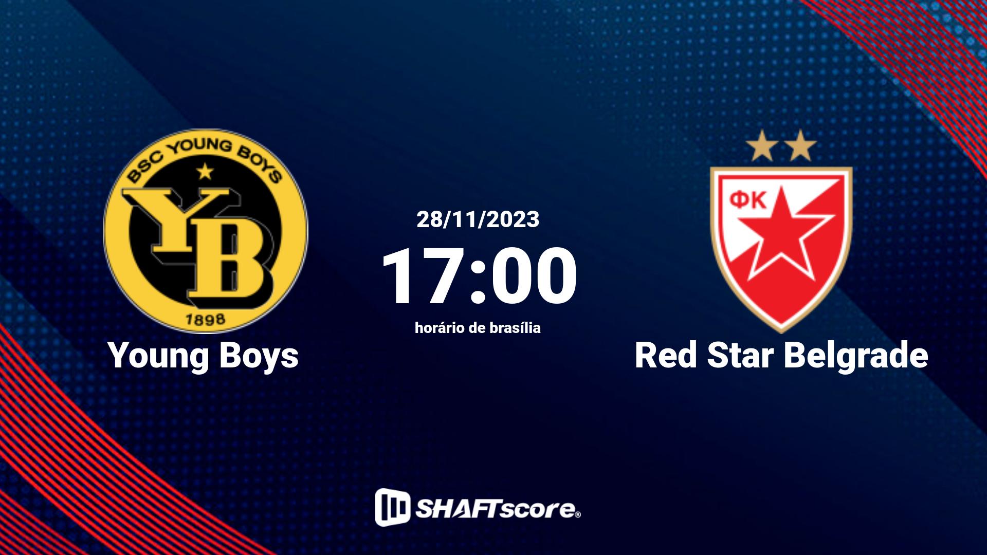 Estatísticas do jogo Young Boys vs Red Star Belgrade 28.11 17:00