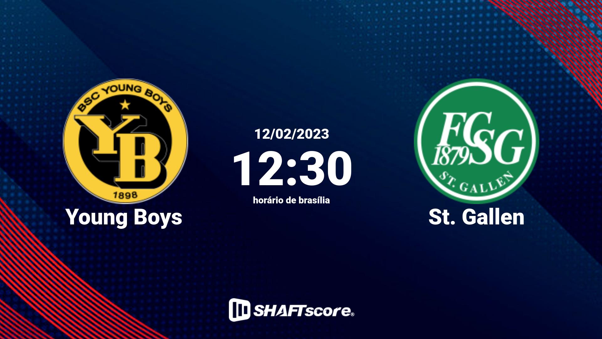 Estatísticas do jogo Young Boys vs St. Gallen 12.02 12:30