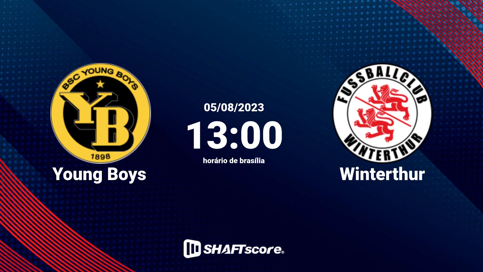 Estatísticas do jogo Young Boys vs Winterthur 05.08 13:00