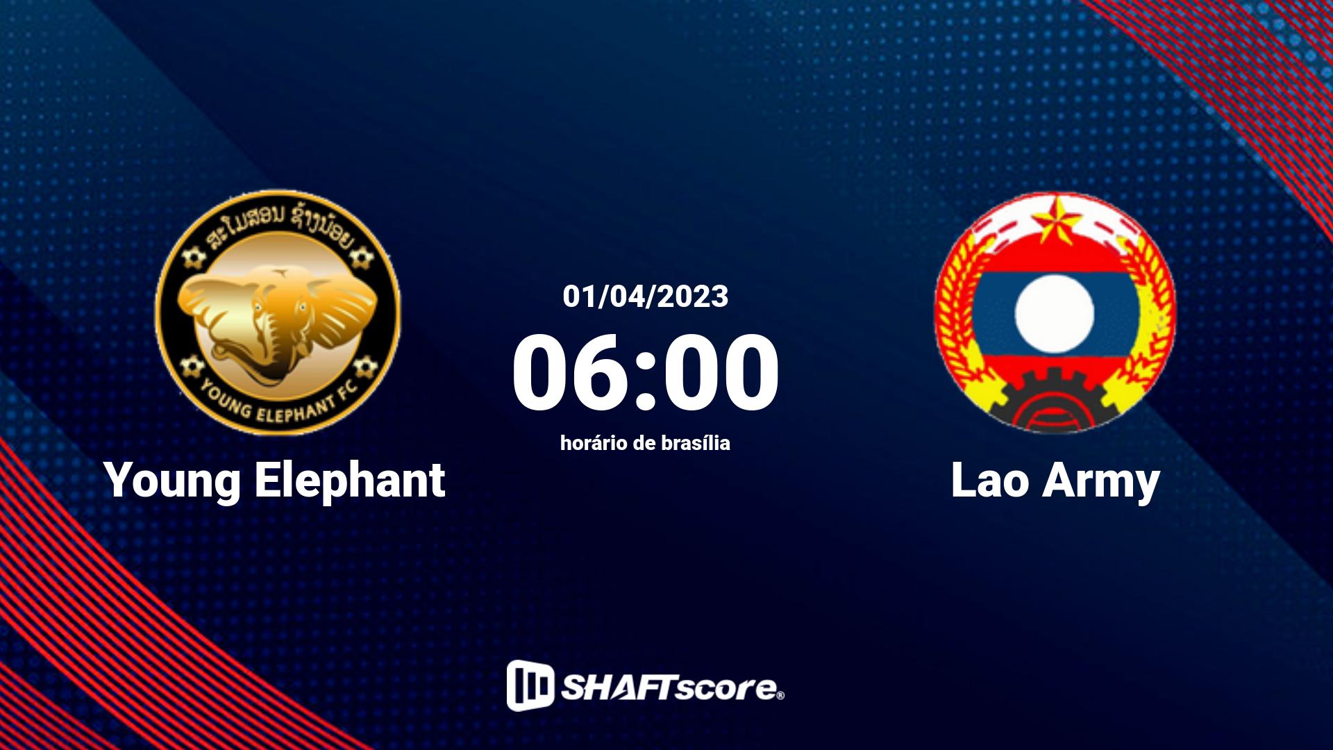 Estatísticas do jogo Young Elephant vs Lao Army 01.04 06:00