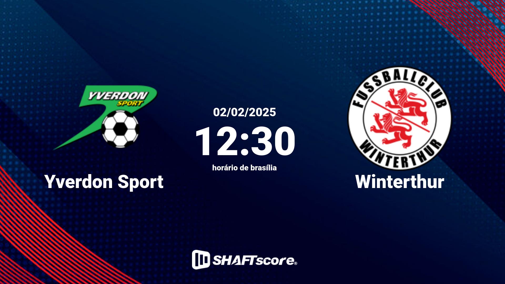 Estatísticas do jogo Yverdon Sport vs Winterthur 02.02 12:30