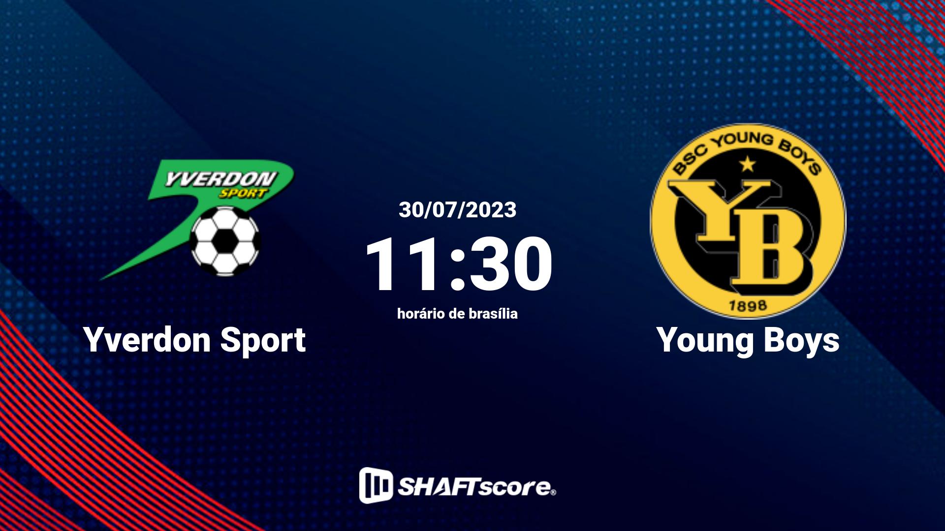 Estatísticas do jogo Yverdon Sport vs Young Boys 30.07 11:30