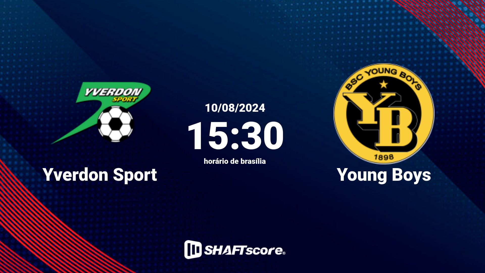 Estatísticas do jogo Yverdon Sport vs Young Boys 10.08 15:30
