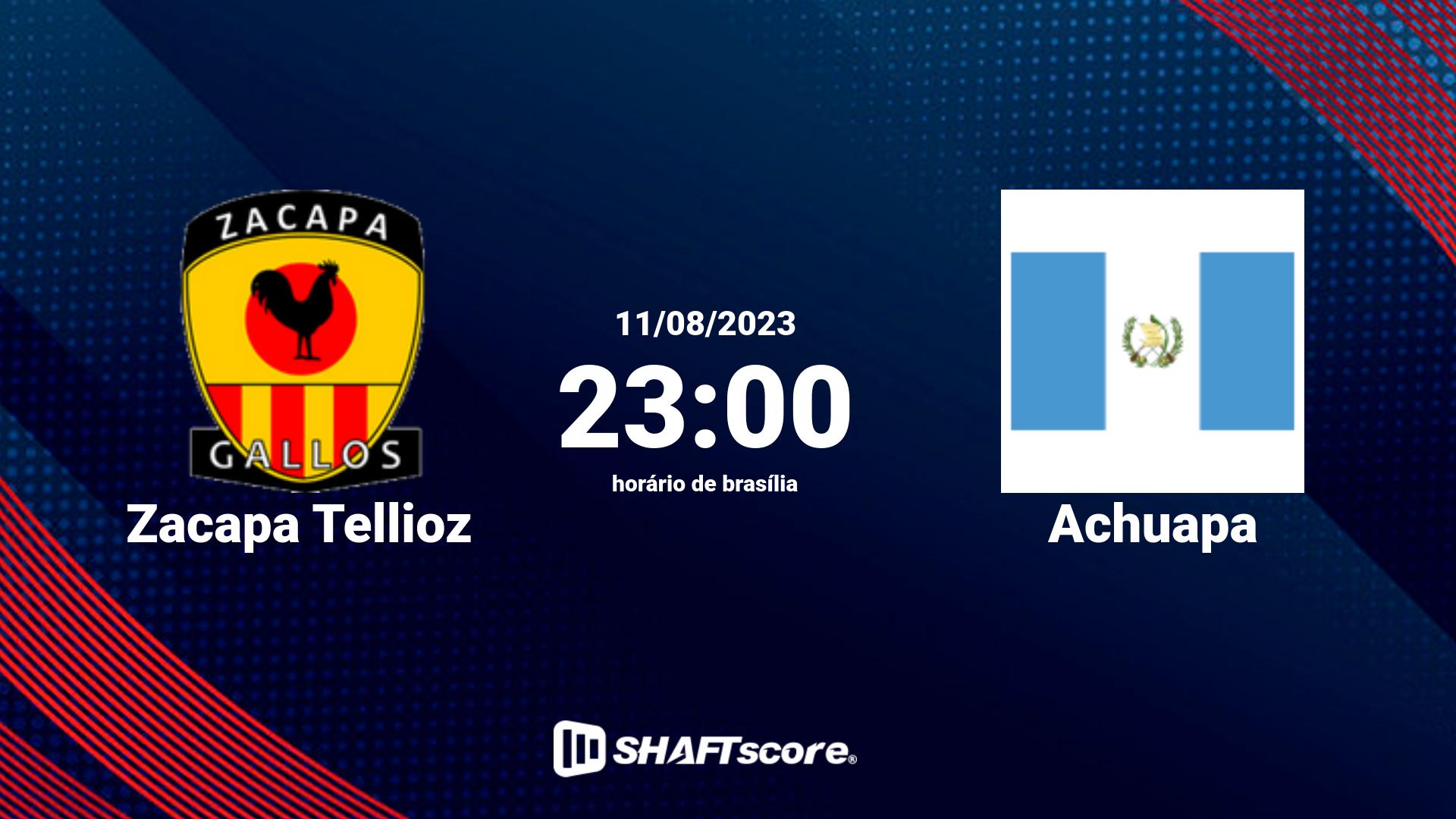 Estatísticas do jogo Zacapa Tellioz vs Achuapa 11.08 23:00