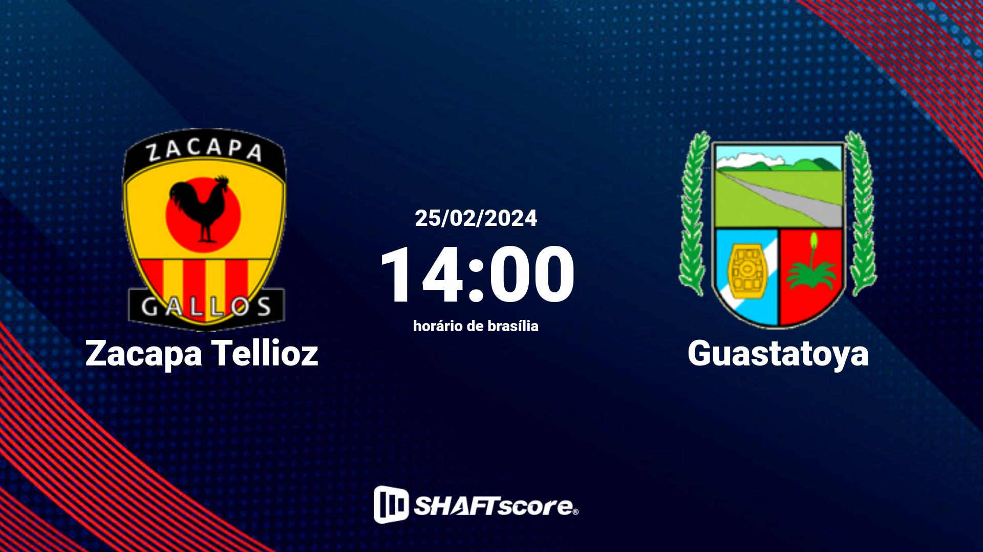 Estatísticas do jogo Zacapa Tellioz vs Guastatoya 25.02 14:00