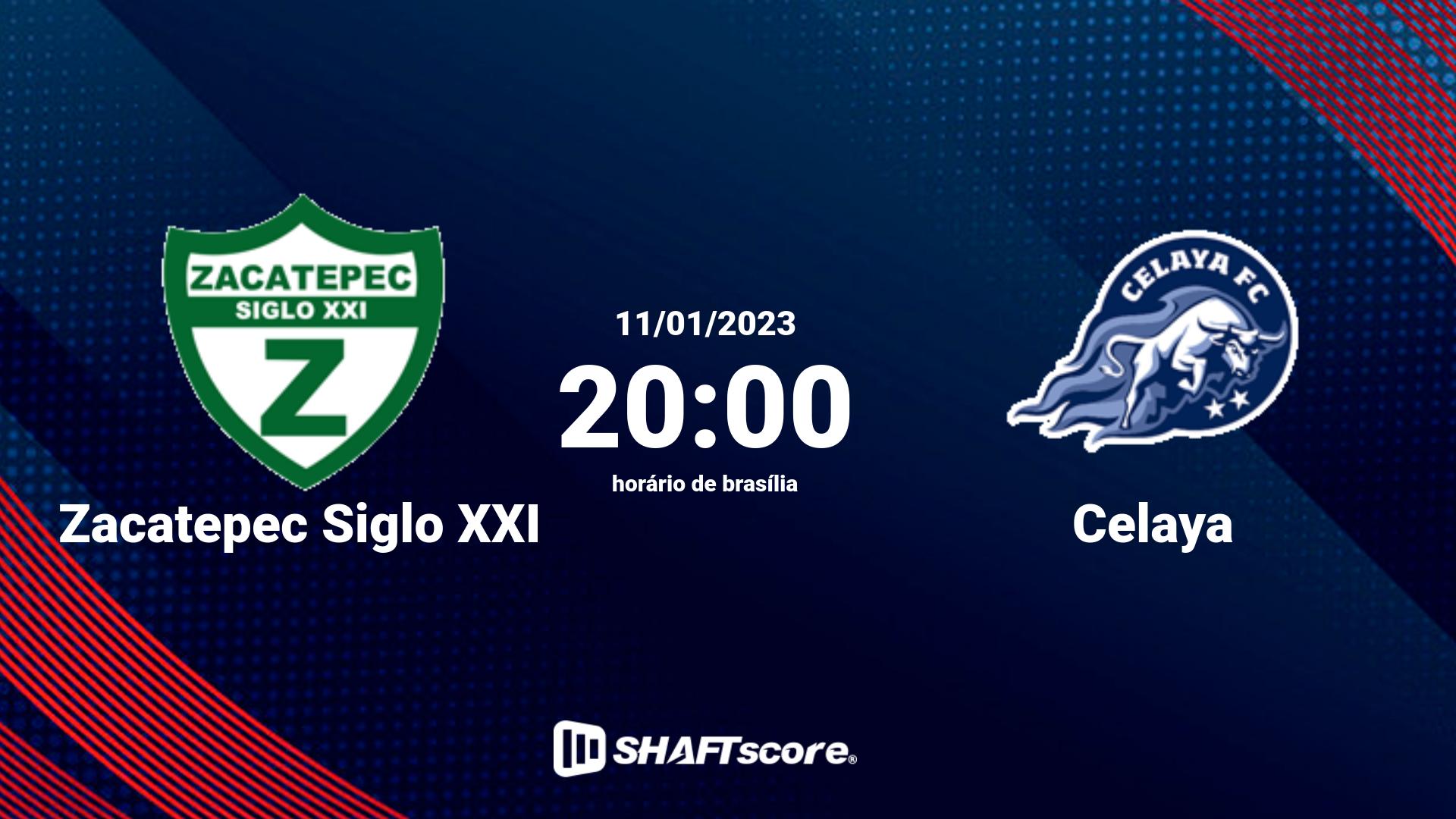 Estatísticas do jogo Zacatepec Siglo XXI vs Celaya 11.01 20:00