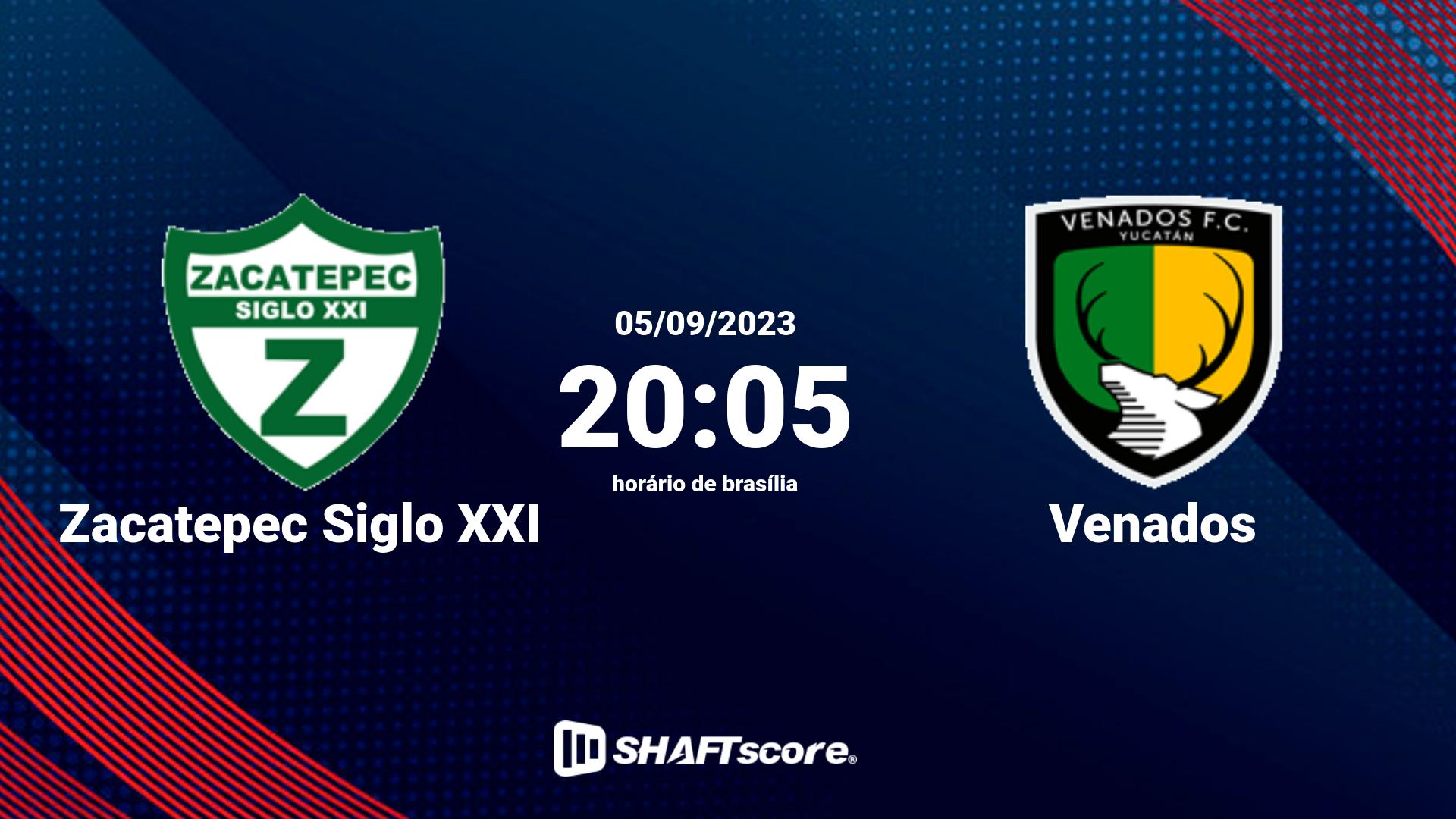 Estatísticas do jogo Zacatepec Siglo XXI vs Venados 05.09 20:05