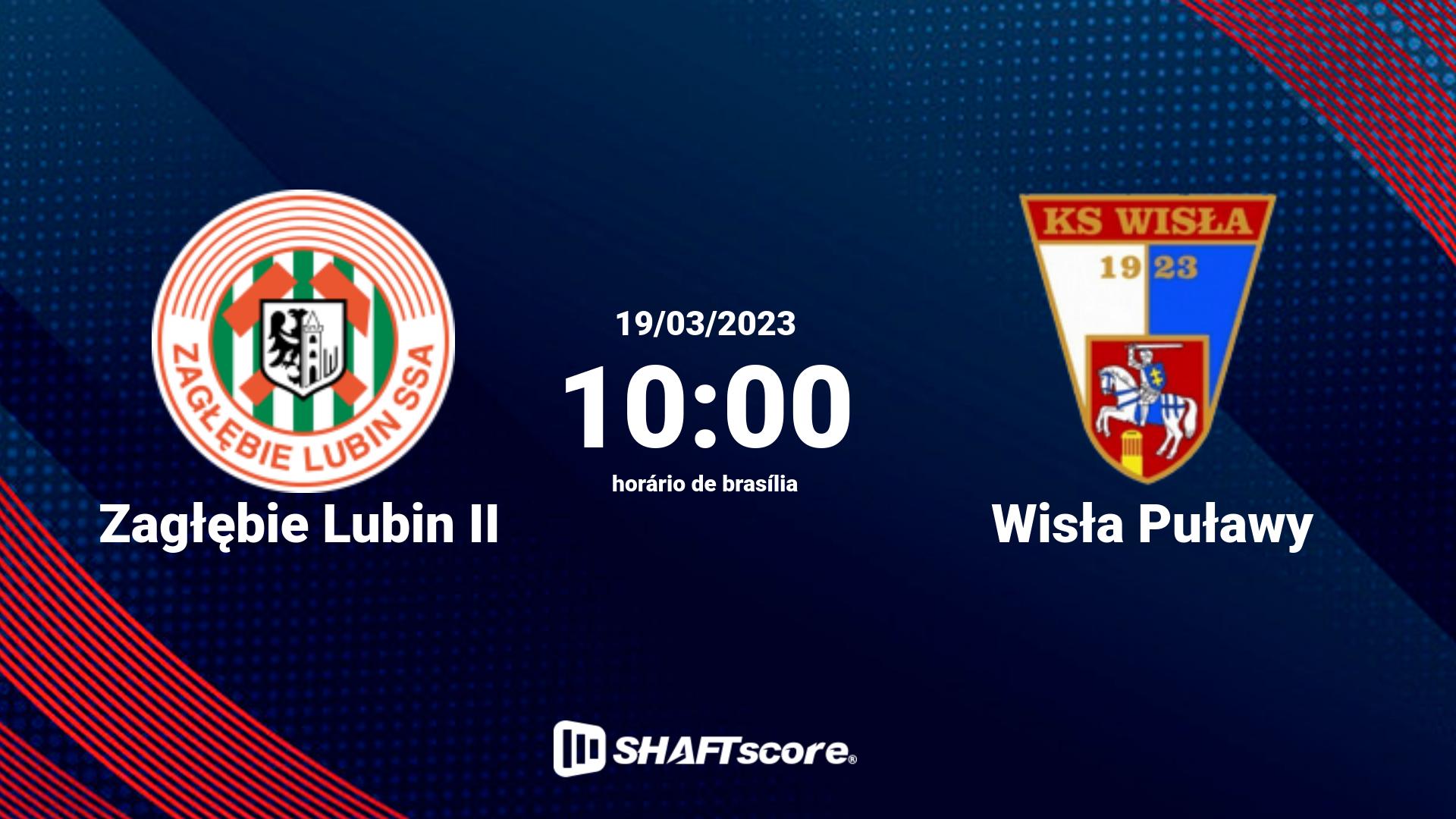 Estatísticas do jogo Zagłębie Lubin II vs Wisła Puławy 19.03 10:00