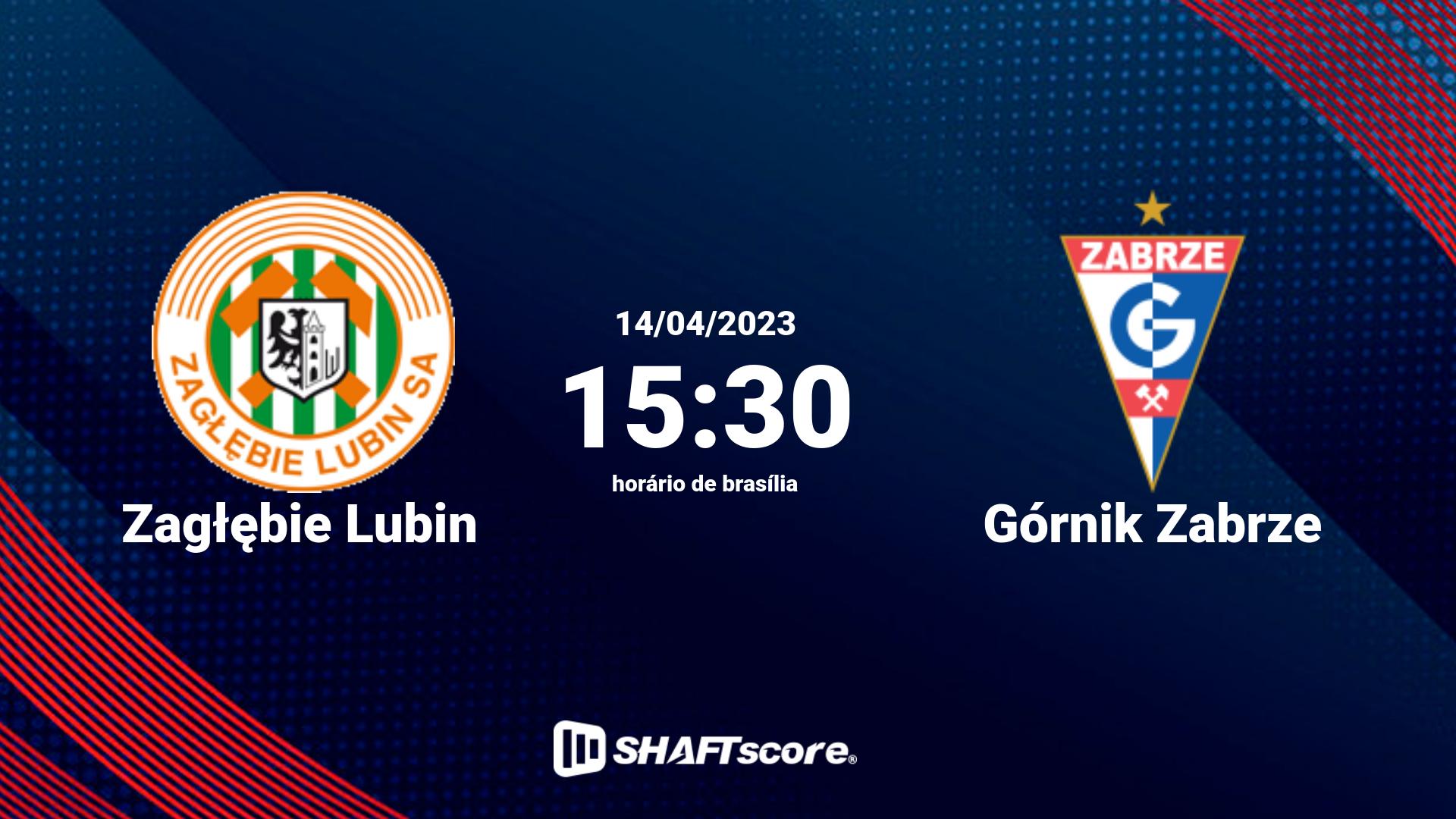 Estatísticas do jogo Zagłębie Lubin vs Górnik Zabrze 14.04 15:30