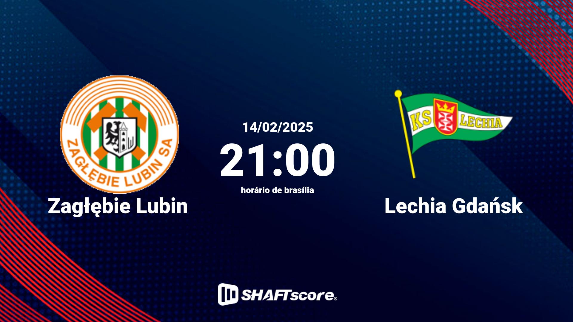 Estatísticas do jogo Zagłębie Lubin vs Lechia Gdańsk 14.02 21:00