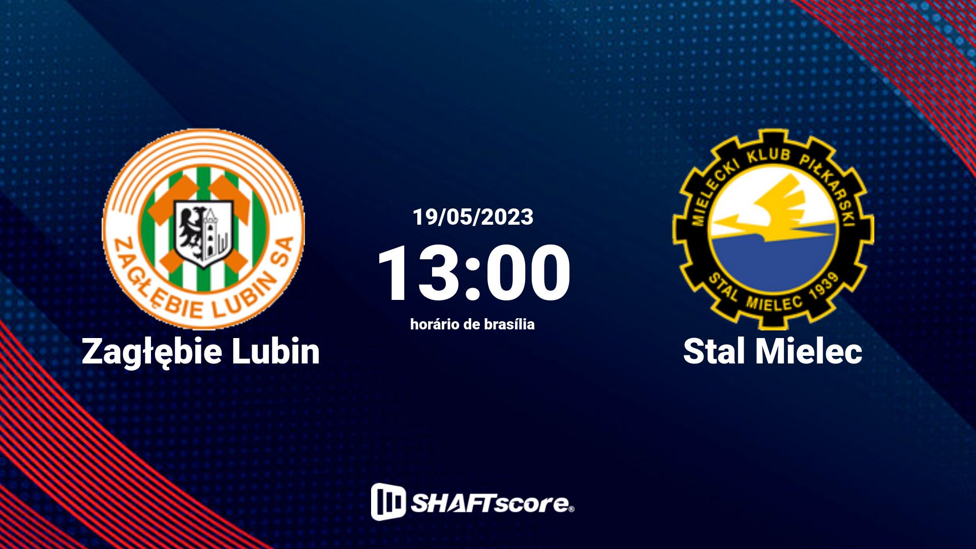 Estatísticas do jogo Zagłębie Lubin vs Stal Mielec 19.05 13:00