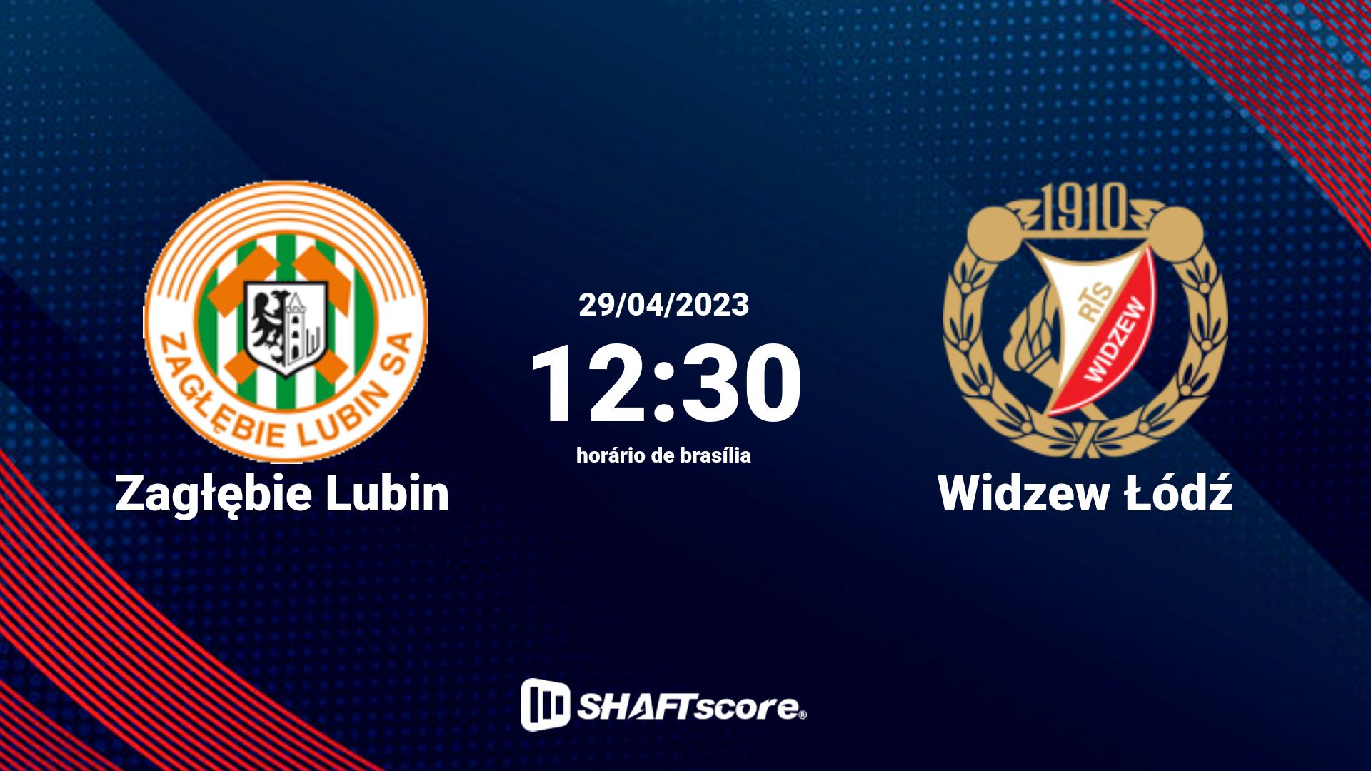 Estatísticas do jogo Zagłębie Lubin vs Widzew Łódź 29.04 12:30