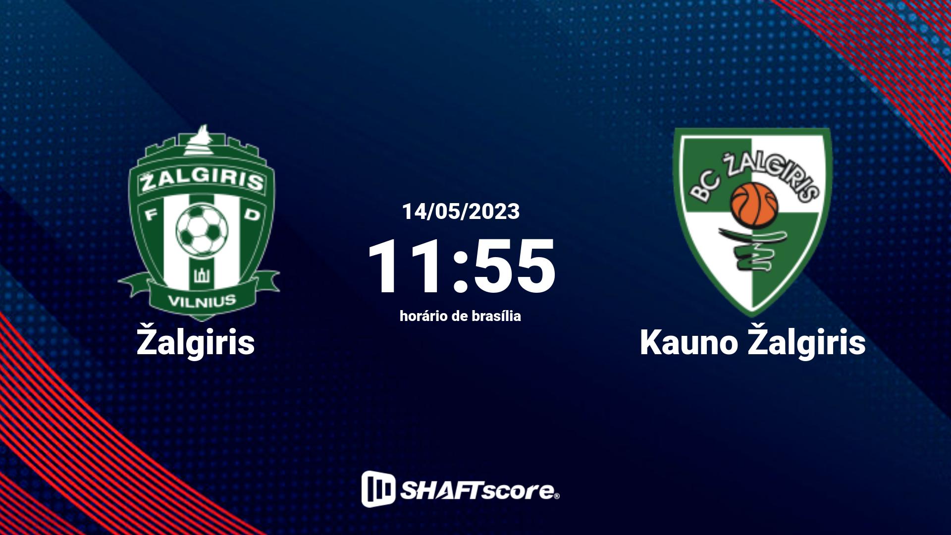 Estatísticas do jogo Žalgiris vs Kauno Žalgiris 14.05 11:55